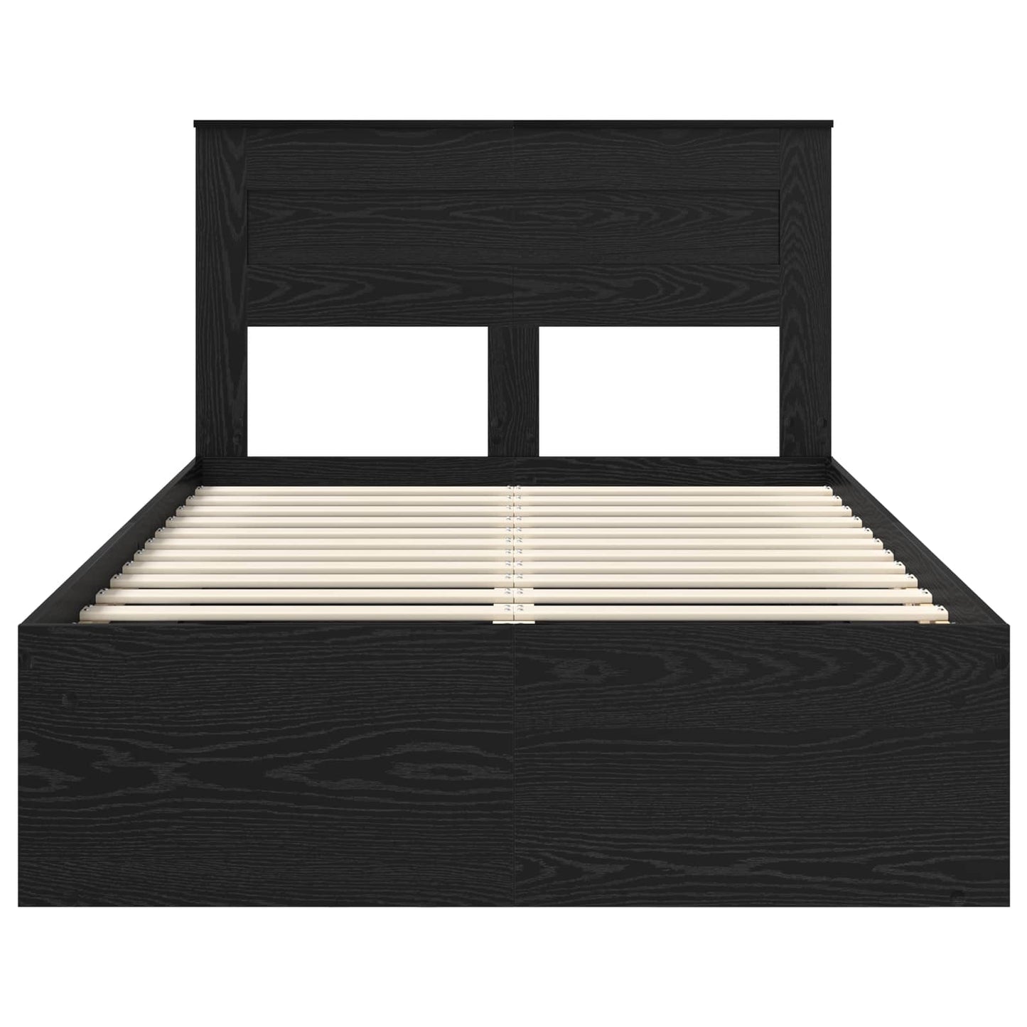 vidaXL Σκελετός Κρεβατιού Μαύρο 120 x 190 cm Στερεά ξυλεία πεύκου