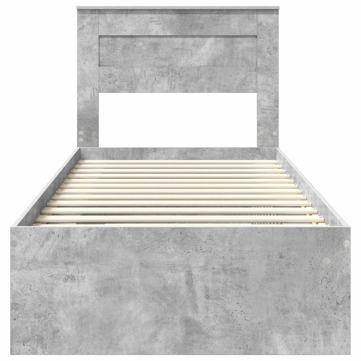 vidaXL Σκελετός Κρεβατιού Σκυρόδεμα 90 x 200 cm Στερεά ξυλεία πεύκου
