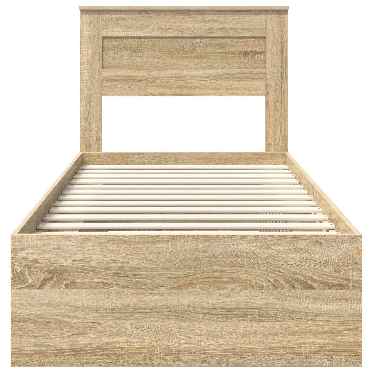 vidaXL Σκελετός Κρεβατιού Δρύς Sonoma 75 x 190 cm Στερεά ξυλεία πεύκου