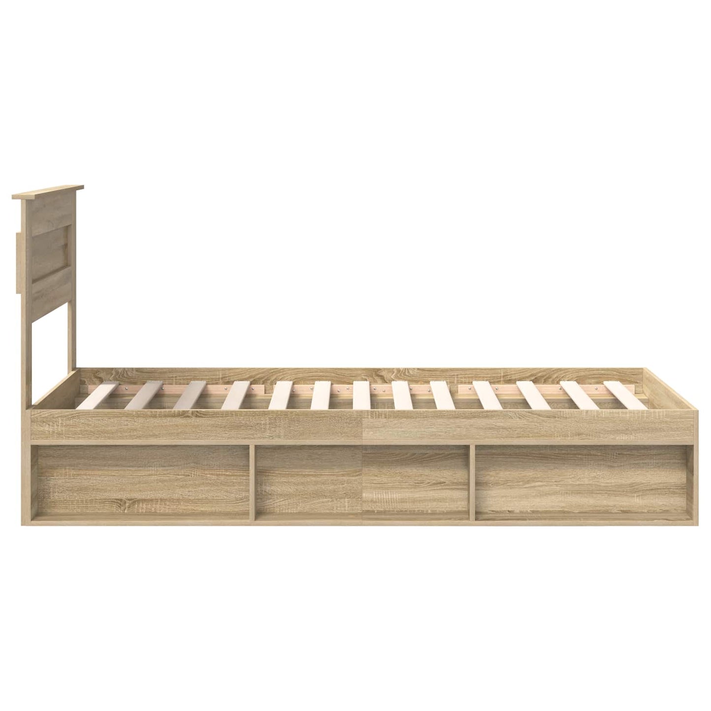 vidaXL Σκελετός Κρεβατιού Δρύς Sonoma 75 x 190 cm Στερεά ξυλεία πεύκου