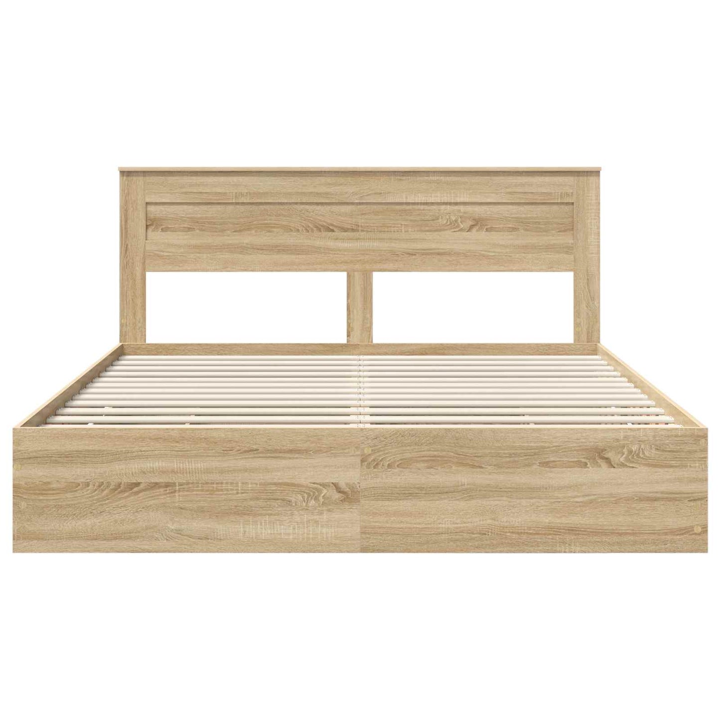 vidaXL Σκελετός Κρεβατιού Δρύς Sonoma 200 x 200 cm Μηχανήματος Ξύλο