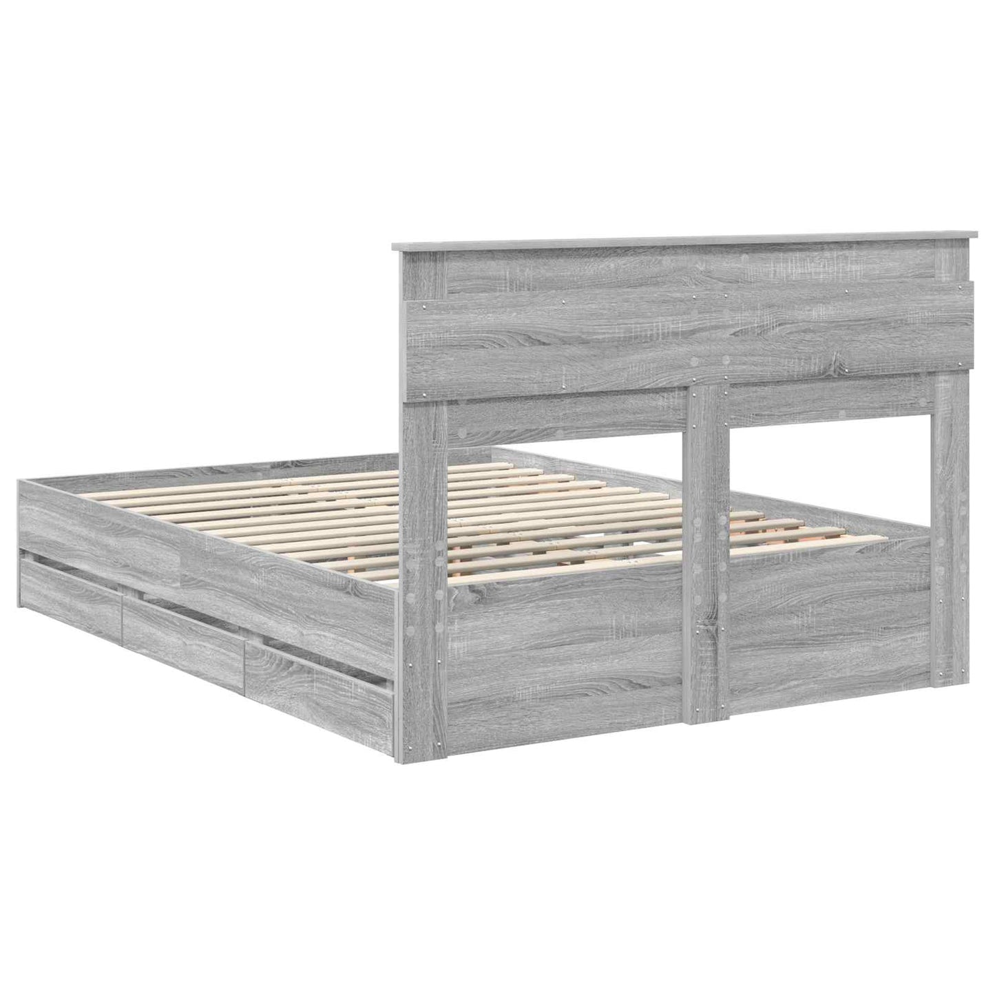 vidaXL Σκελετός Κρεβατιού Γκρίζο Σονομα 160 x 200 cm Μηχανήματος Ξύλο