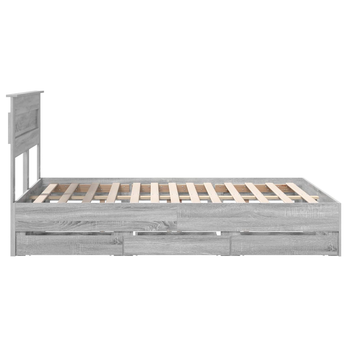 vidaXL Σκελετός Κρεβατιού Γκρίζο Σονομα 160 x 200 cm Μηχανήματος Ξύλο