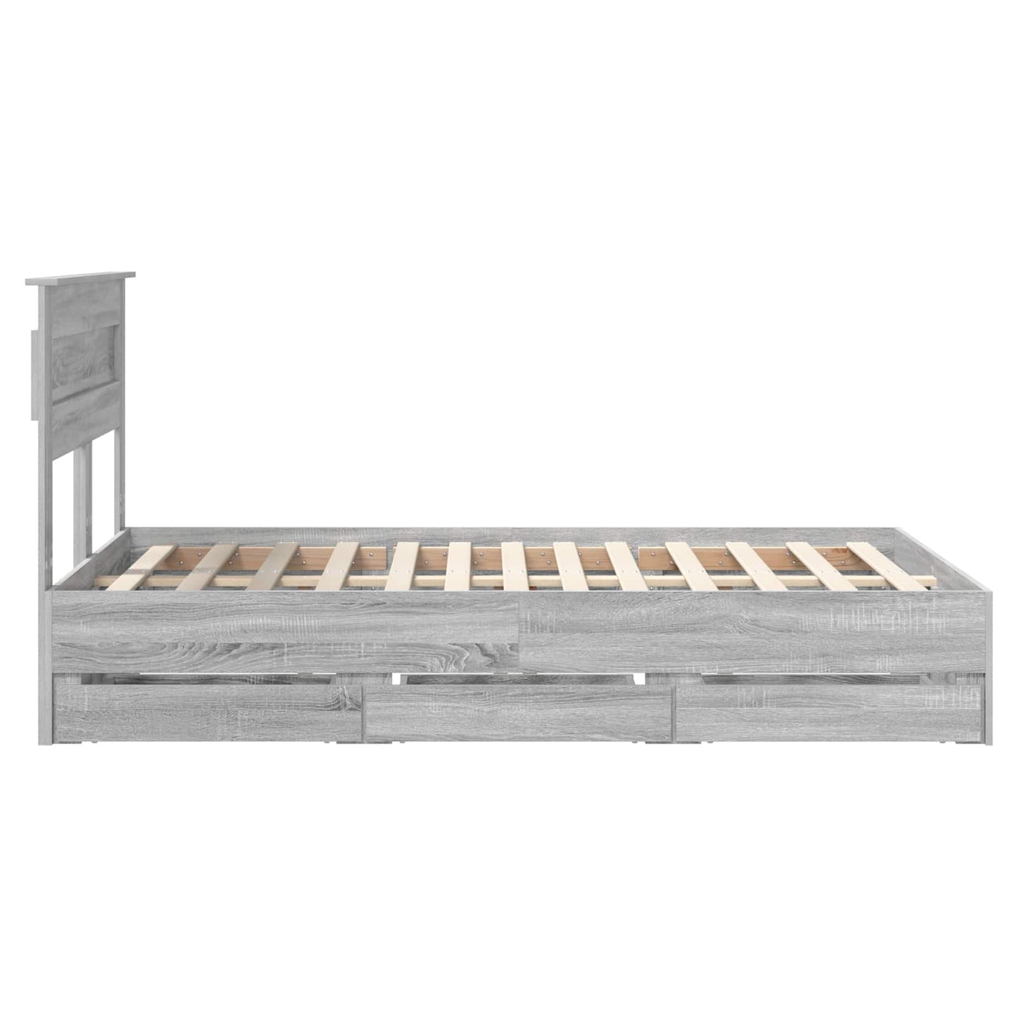 vidaXL Σκελετός Κρεβατιού Γκρίζο Σονομα 120 x 190 cm Μηχανήματος Ξύλο