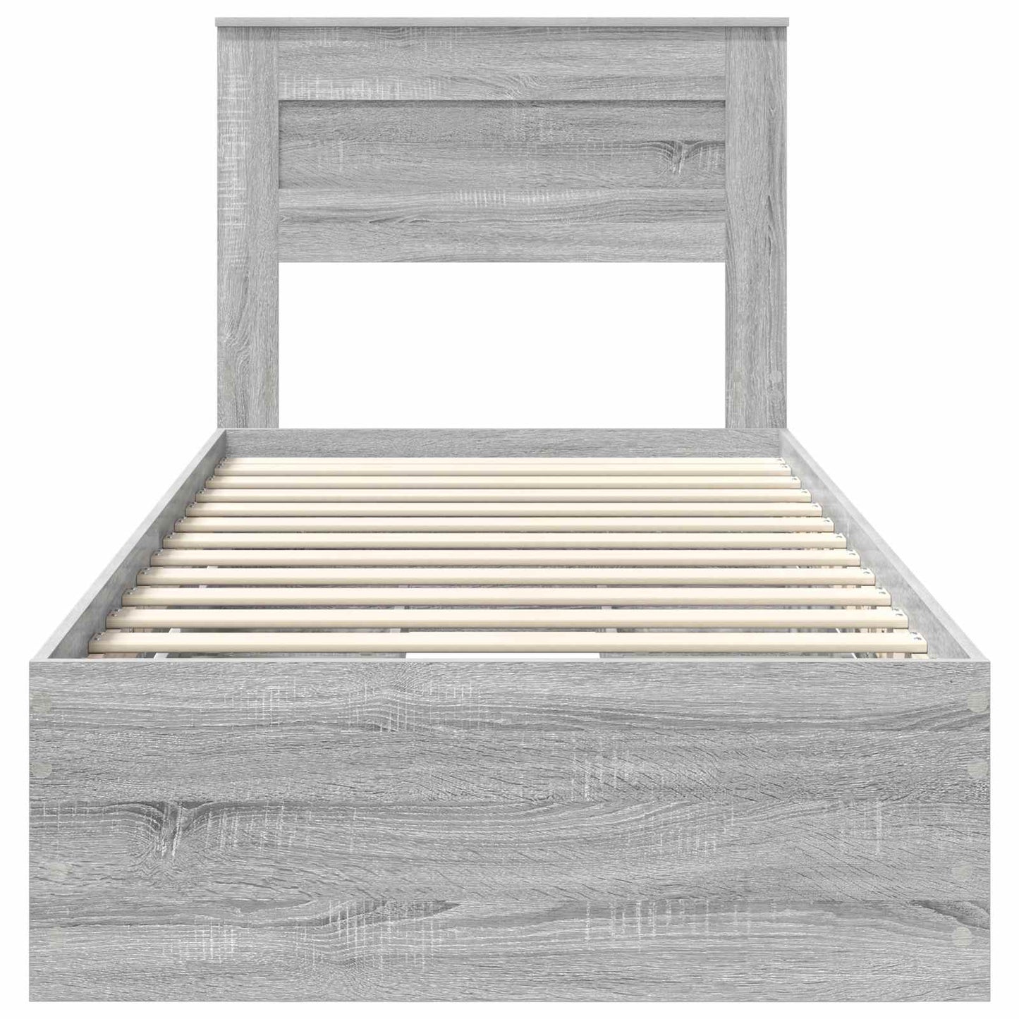 vidaXL Σκελετός Κρεβατιού Γκρίζο Σονομα 90 x 190 cm Μηχανήματος Ξύλο
