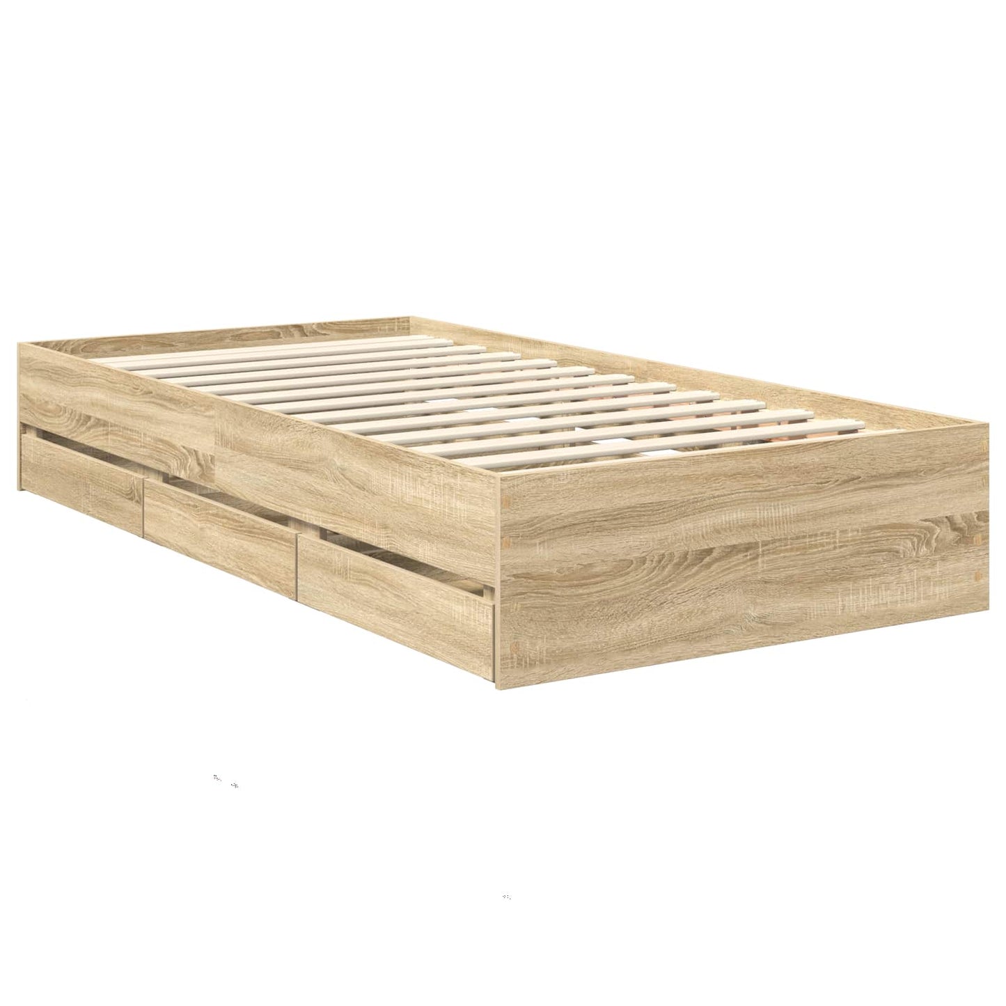 vidaXL Σκελετός Κρεβατιού Δρύς Sonoma 90 x 200 cm Μηχανήματος Ξύλο