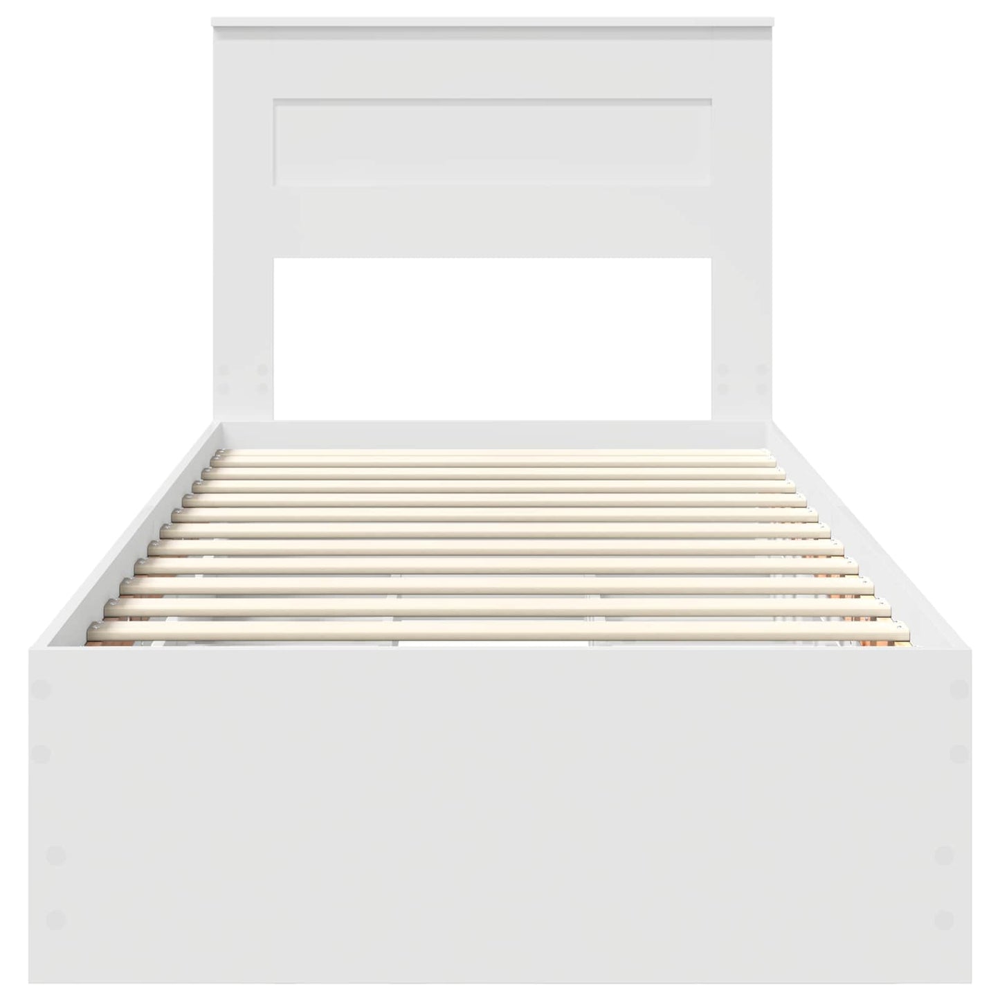 vidaXL Σκελετός Κρεβατιού Λευκό 75 x 190 cm Μηχανήματος Ξύλο