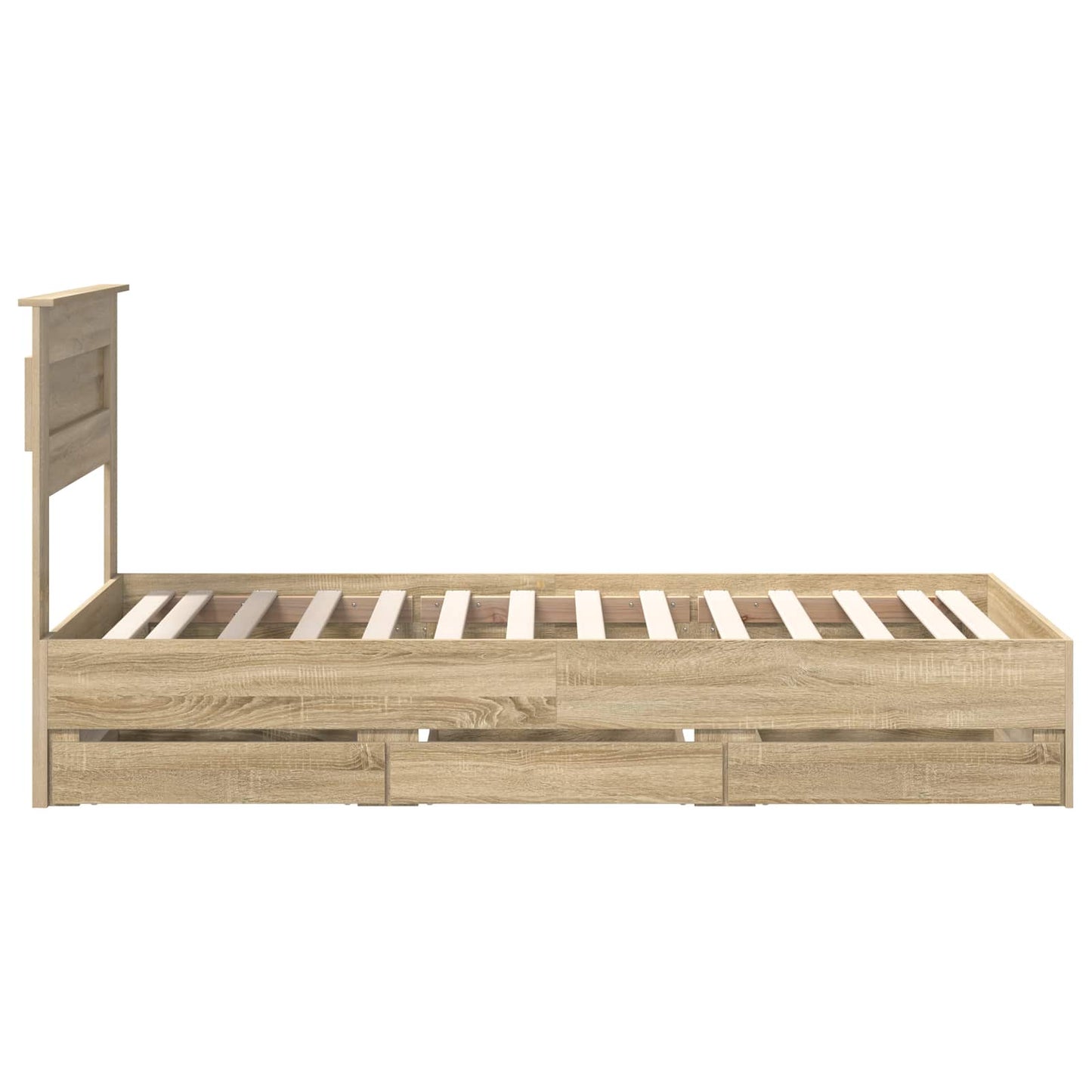 vidaXL Σκελετός Κρεβατιού Δρύς Sonoma 75 x 190 cm Μηχανήματος Ξύλο