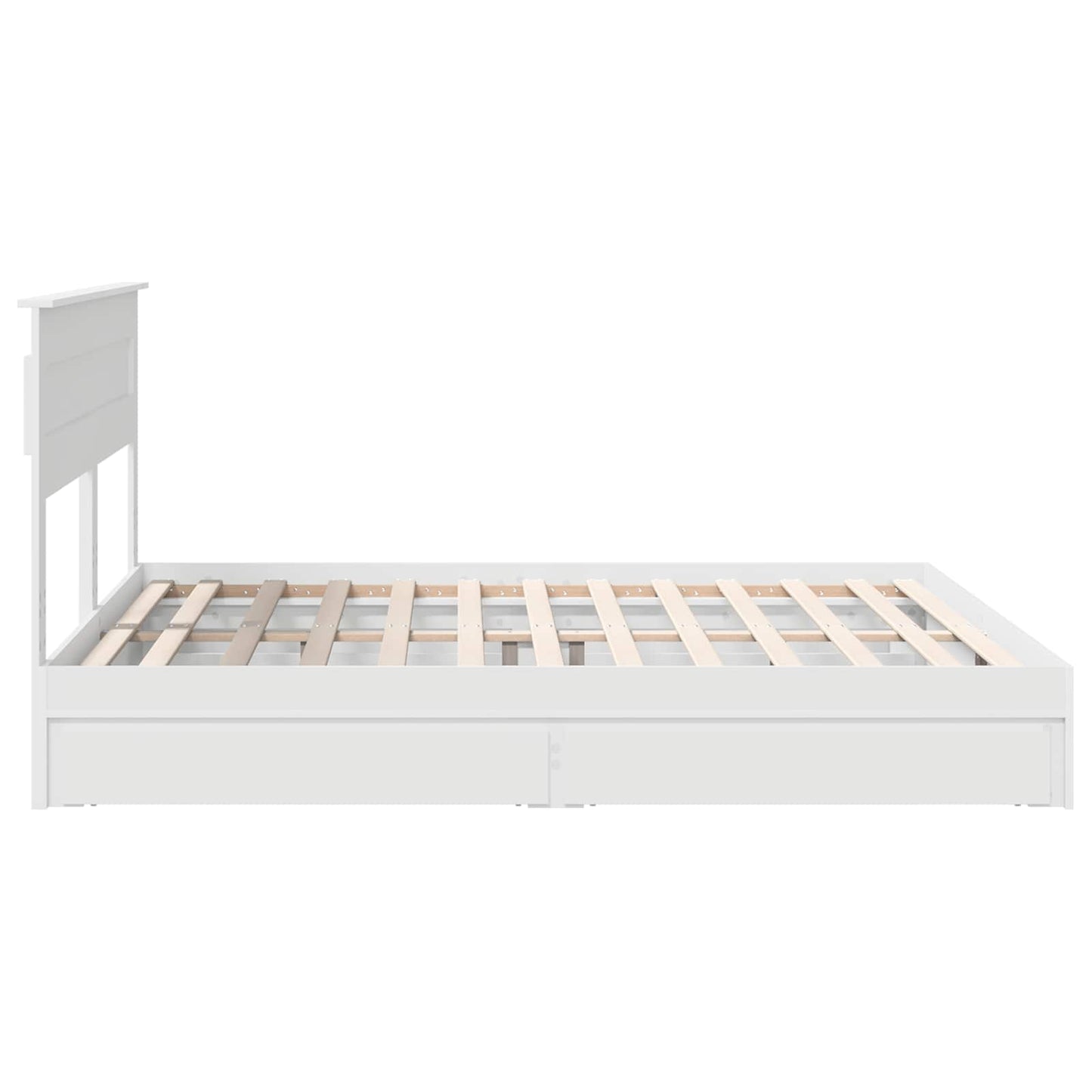 vidaXL Κρεβάτι Αποθήκης Λευκό 180 x 200 cm Επεξεργασμένο ξύλο