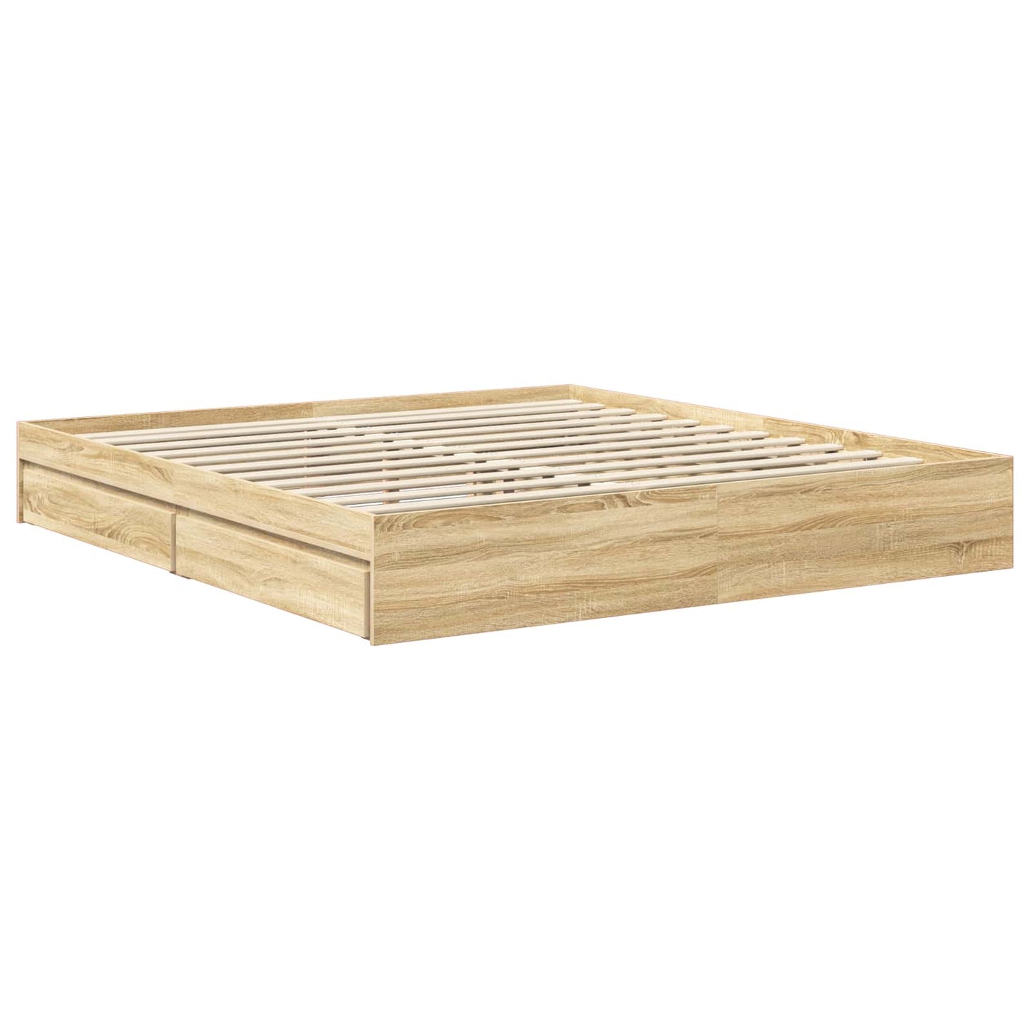 vidaXL Κρεβάτι Αποθήκης Δρύς Sonoma 180 x 200 cm Επεξεργασμένο ξύλο