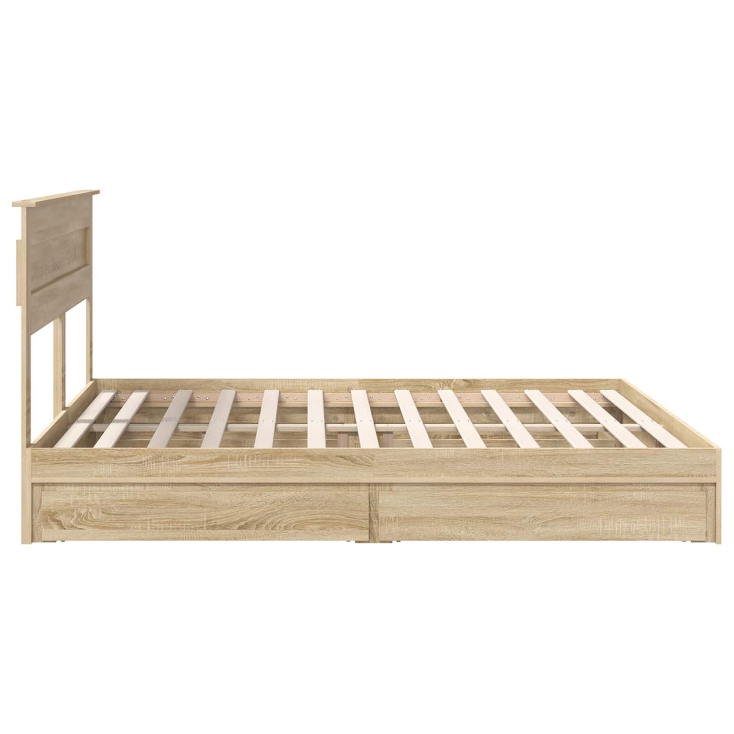 vidaXL Κρεβάτι Αποθήκης Δρύς Sonoma 180 x 200 cm Επεξεργασμένο ξύλο
