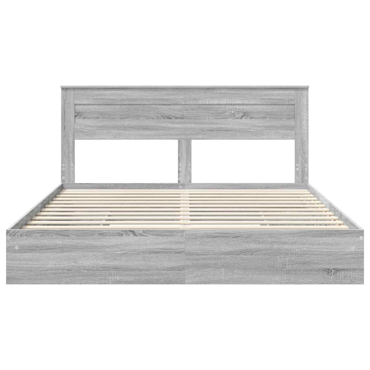 vidaXL Κρεβάτι Αποθήκης Γκρίζο Σονομα 180 x 200 cm Επεξεργασμένο ξύλο