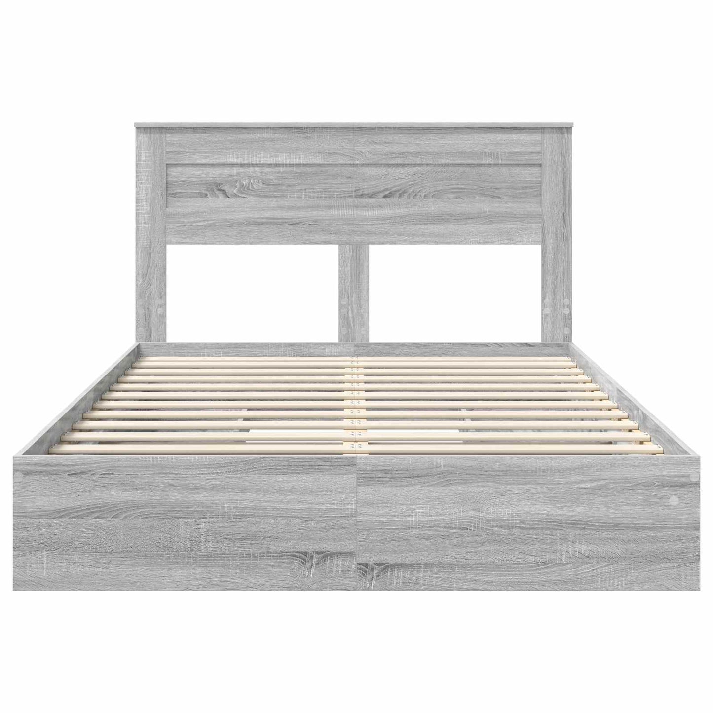 vidaXL Κρεβάτι Αποθήκης Γκρίζο Σονομα 160 x 200 cm Επεξεργασμένο ξύλο