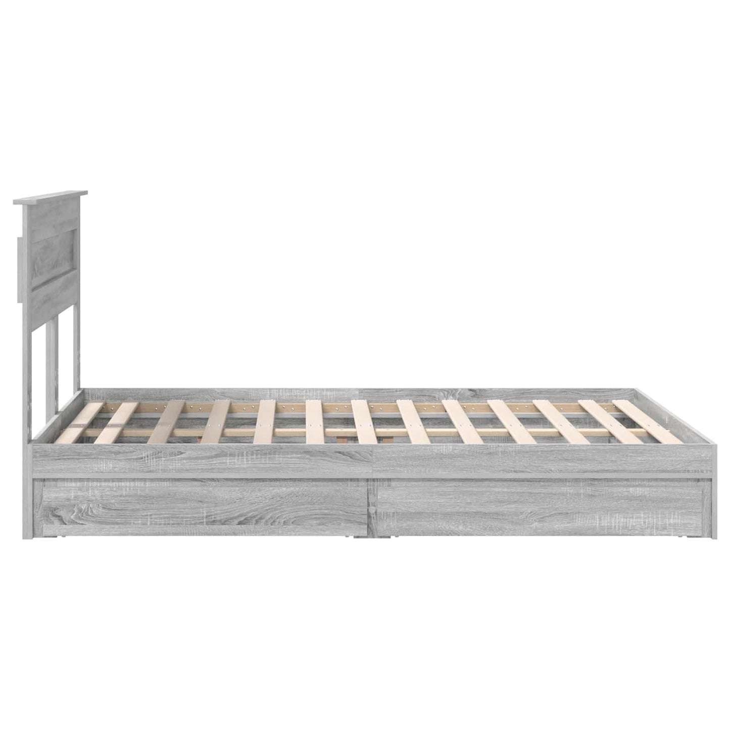 vidaXL Κρεβάτι Αποθήκης Γκρίζο Σονομα 160 x 200 cm Επεξεργασμένο ξύλο