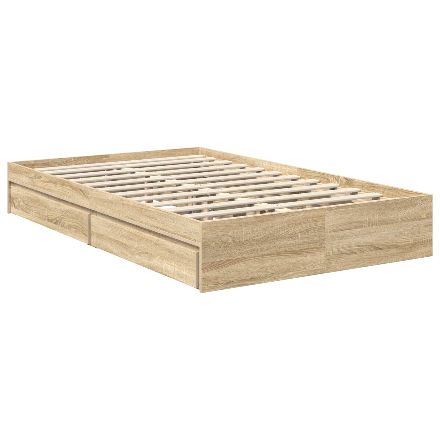 vidaXL Κρεβάτι Αποθήκης Δρύς Sonoma 100 x 200 cm Επεξεργασμένο ξύλο
