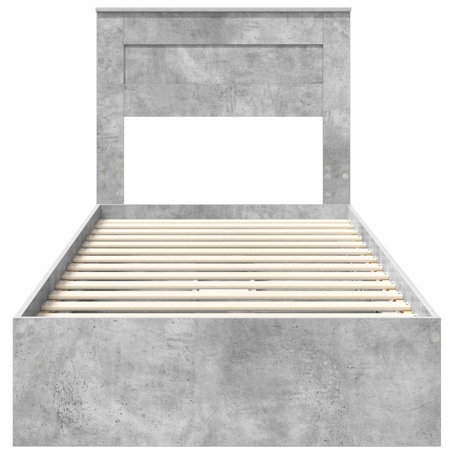 vidaXL Κρεβάτι Αποθήκης Σκυρόδεμα Γκρι 75 x 190 cm Επεξεργασμένο ξύλο