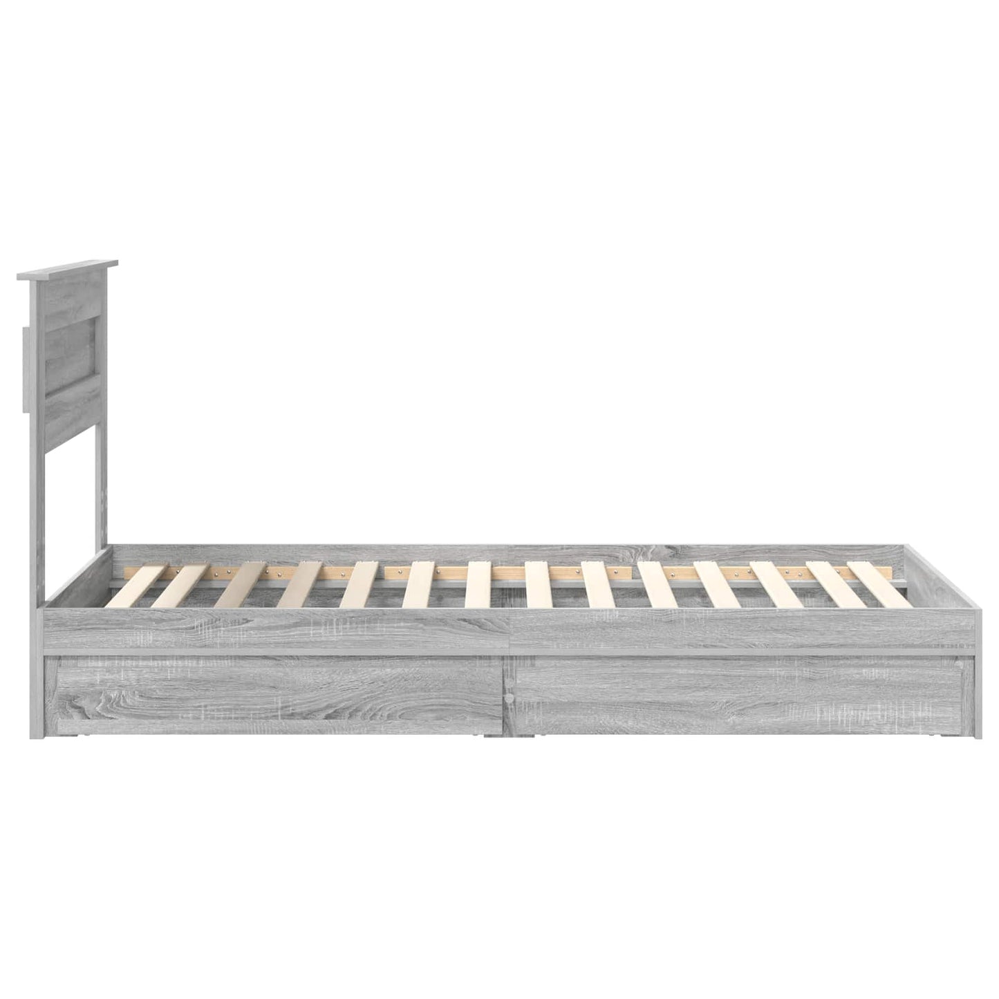 vidaXL Κρεβάτι Αποθήκης Γκρίζο Σονομα 75 x 190 cm Επεξεργασμένο ξύλο