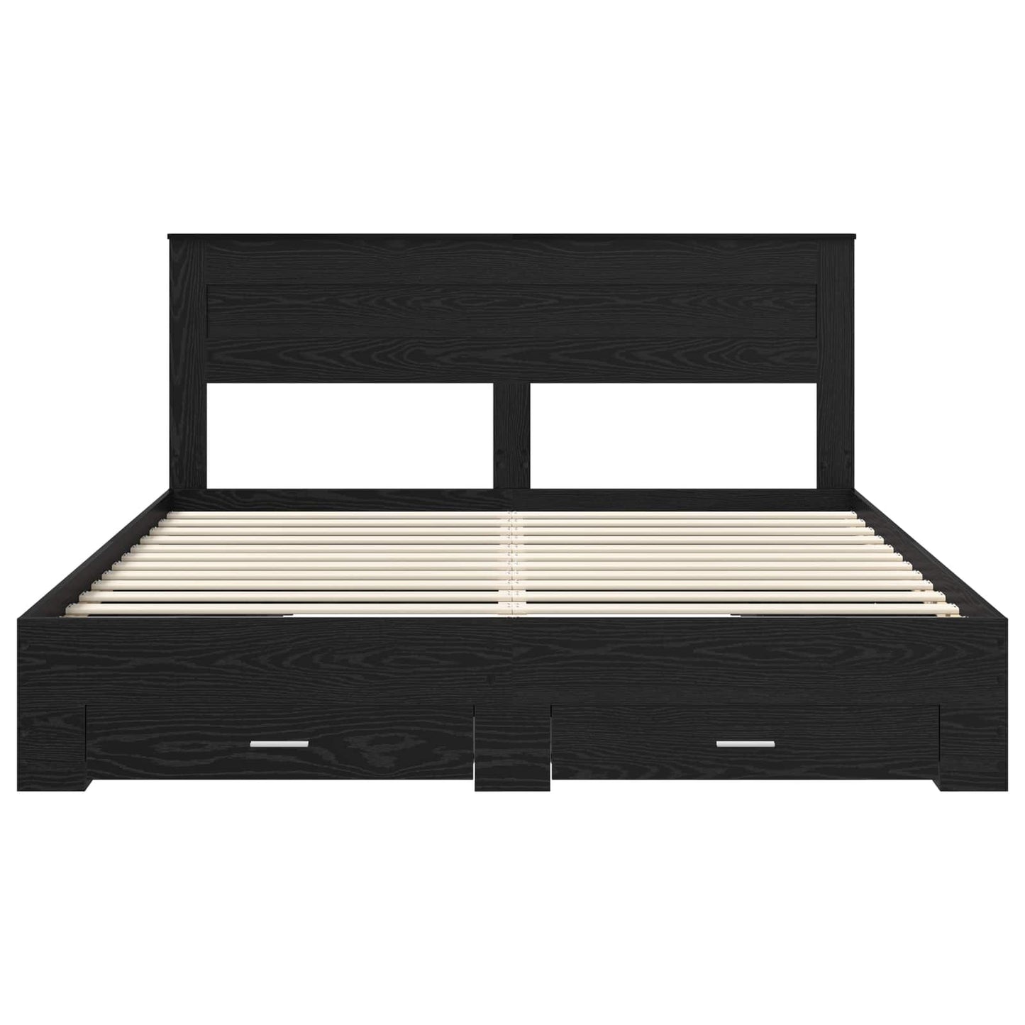 vidaXL Σκελετός Κρεβατιού Μαύρη Οξυά 180 x 200 cm Επεξεργασμένο ξύλο