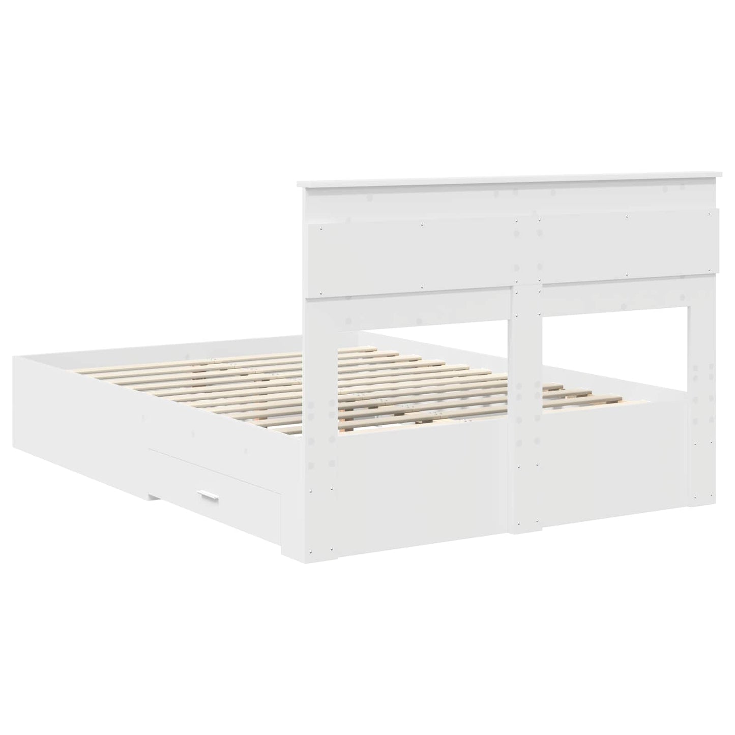 vidaXL Σκελετός Κρεβατιού Λευκό 160 x 200 cm Επεξεργασμένο ξύλο