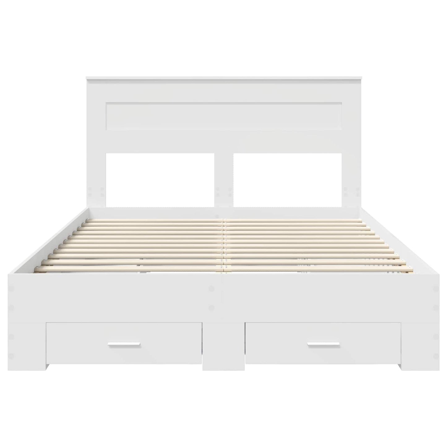 vidaXL Σκελετός Κρεβατιού Λευκό 160 x 200 cm Επεξεργασμένο ξύλο