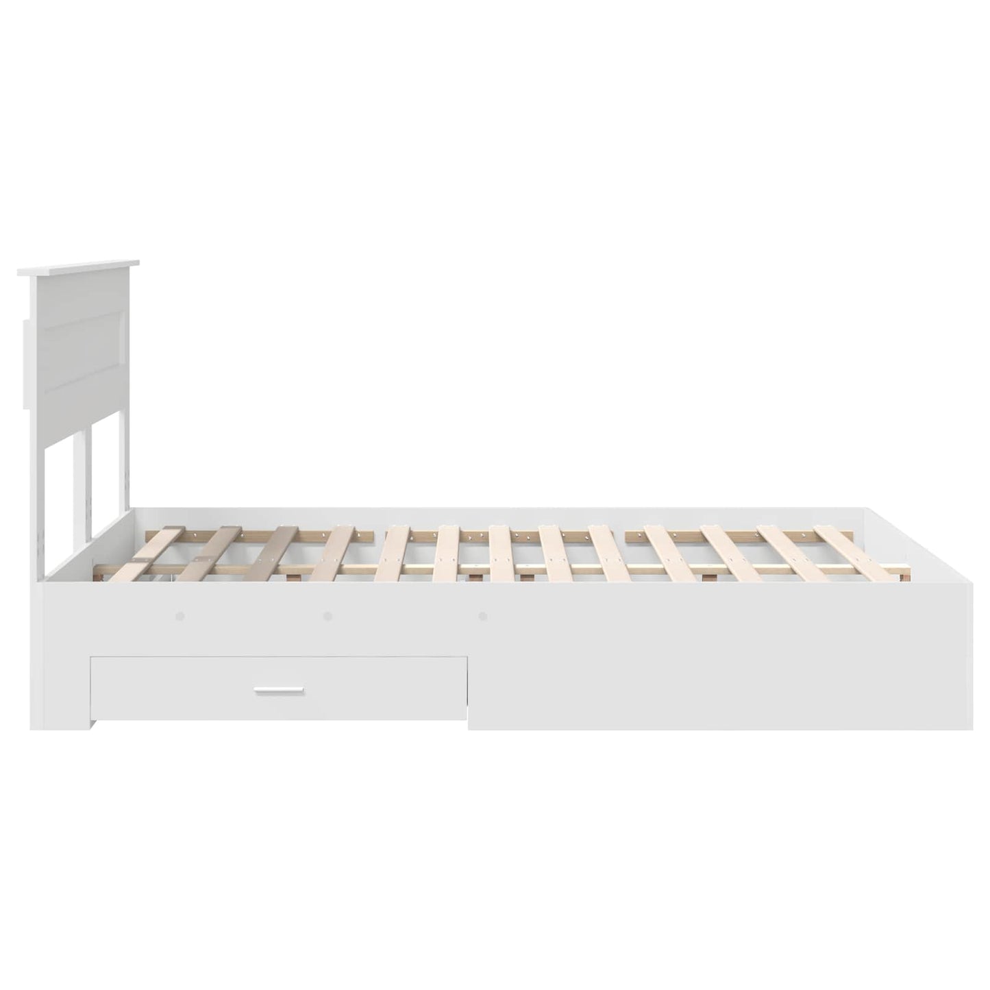 vidaXL Σκελετός Κρεβατιού Λευκό 160 x 200 cm Επεξεργασμένο ξύλο