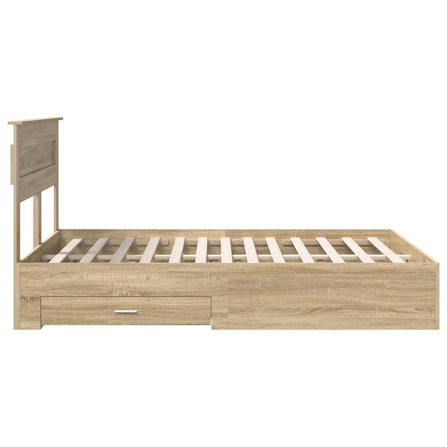 vidaXL Σκελετός Κρεβατιού Δρύς Sonoma 150 x 200 cm Επεξεργασμένο ξύλο