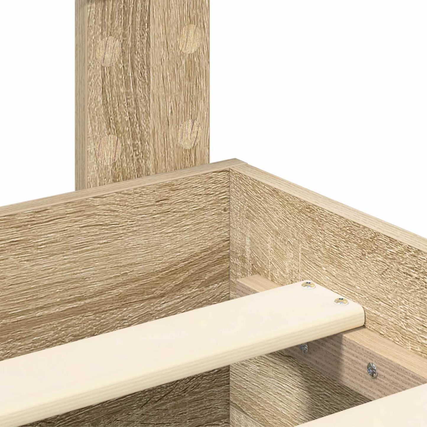 vidaXL Σκελετός Κρεβατιού Δρύς Sonoma 135 x 190 cm Επεξεργασμένο ξύλο
