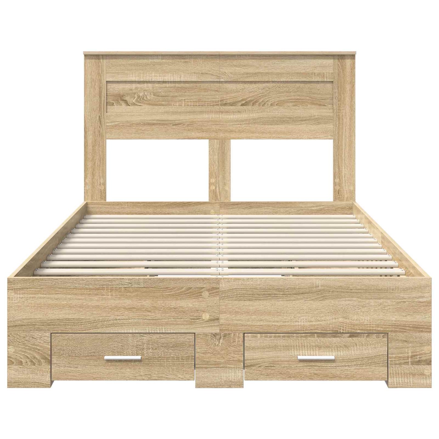 vidaXL Σκελετός Κρεβατιού Δρύς Sonoma 135 x 190 cm Επεξεργασμένο ξύλο