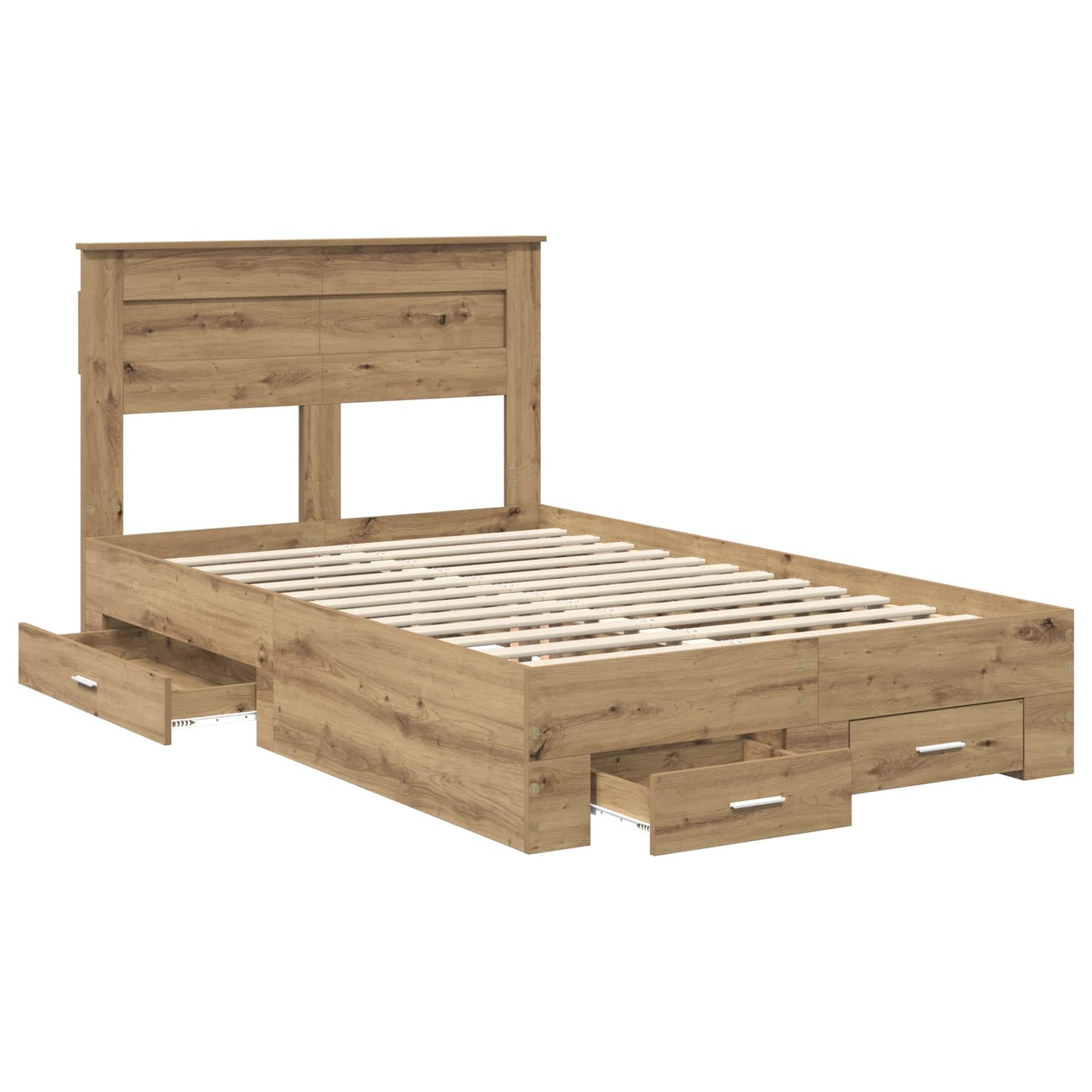 vidaXL Σκελετός Κρεβατιού Artisan Oak 120 x 190 cm Επεξεργασμένο ξύλο