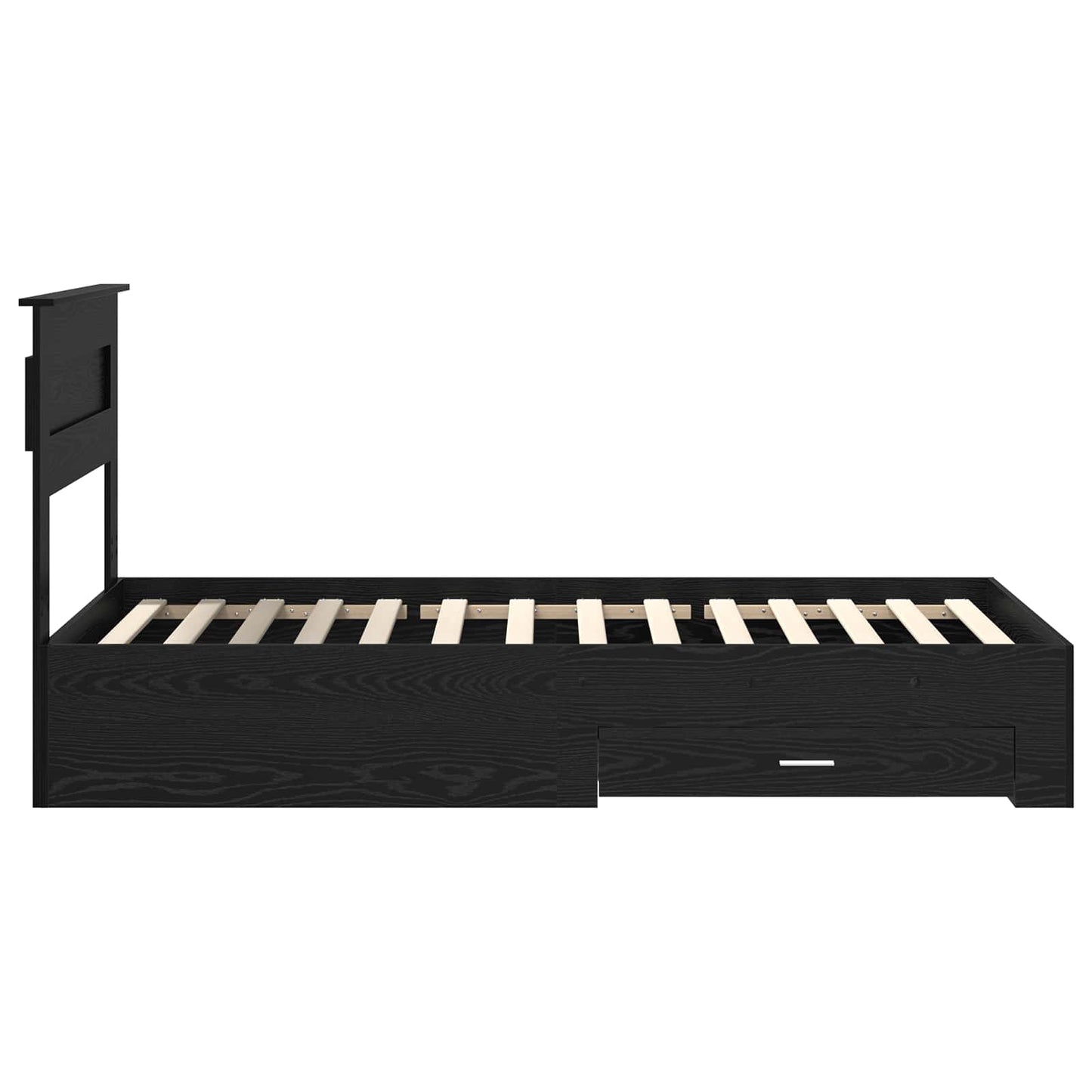 vidaXL Σκελετός Κρεβατιού Μαύρη Οξυά 100 x 200 cm Επεξεργασμένο ξύλο