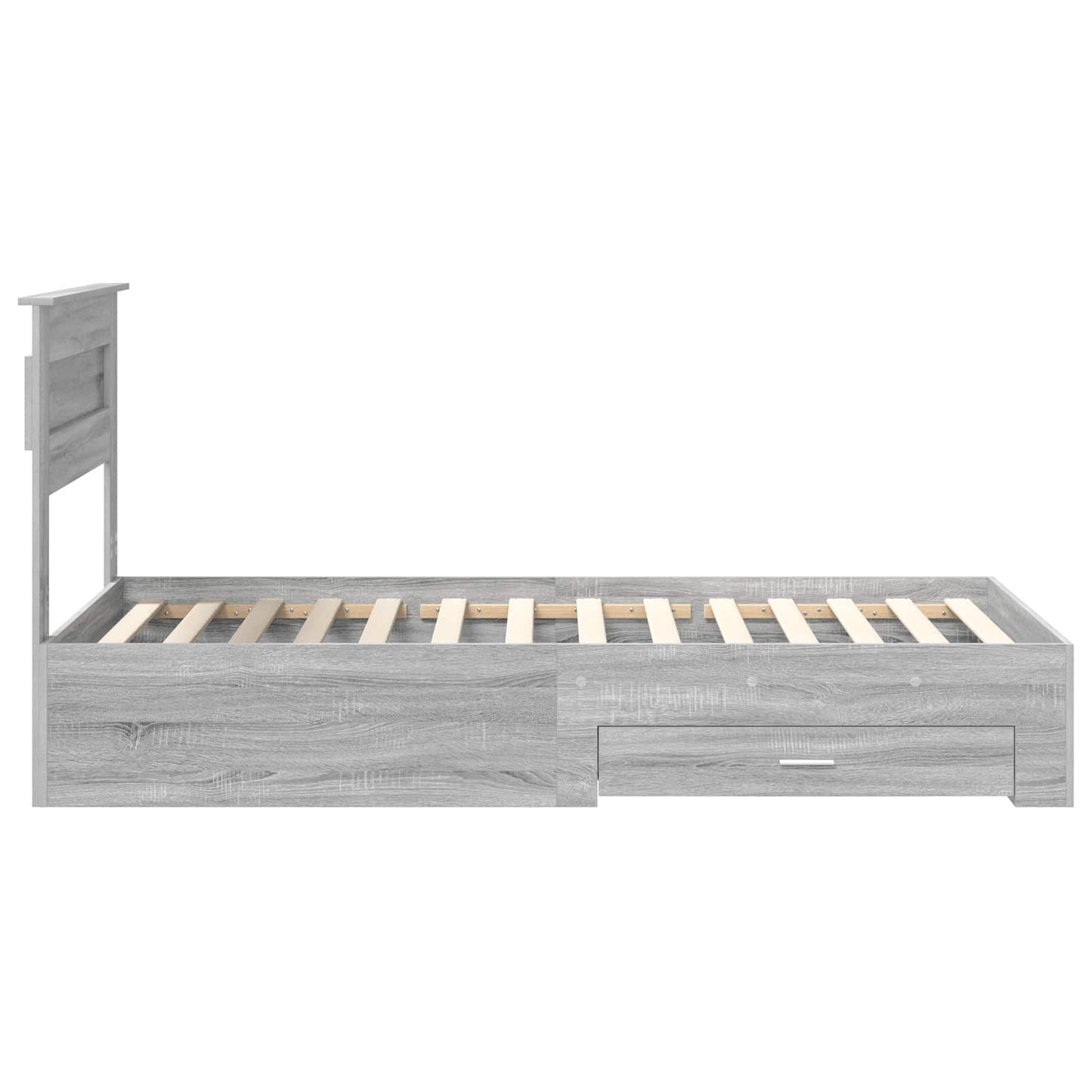 vidaXL Σκελετός Κρεβατιού Γκρίζο Σονομα 90 x 190 cm Επεξεργασμένο ξύλο