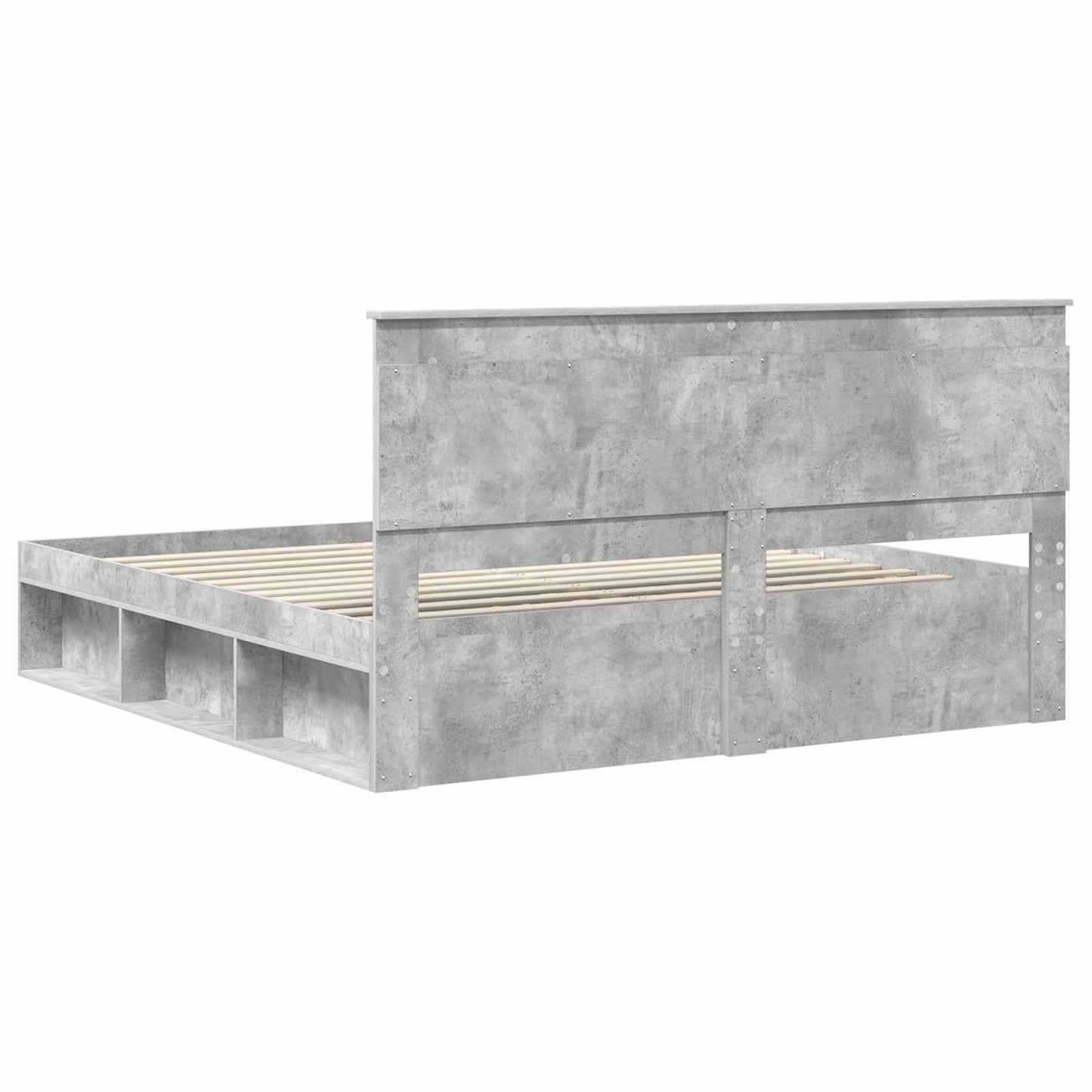 vidaXL Σκελετός Κρεβατιού Σκυρόδεμα 180 x 200 cm Στερεά ξυλεία πεύκου