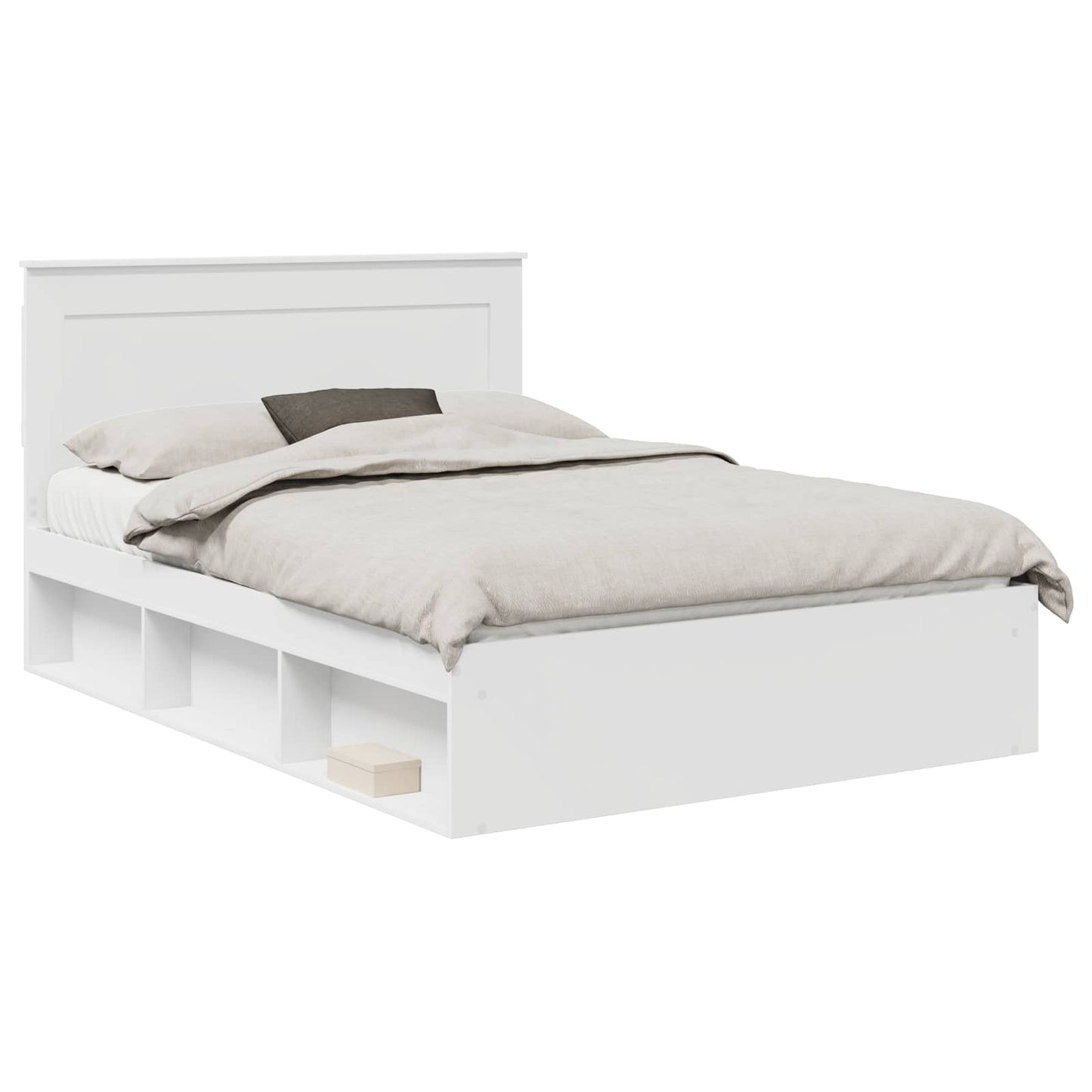 vidaXL Σκελετός Κρεβατιού Λευκό 160 x 200 cm Στερεά ξυλεία πεύκου