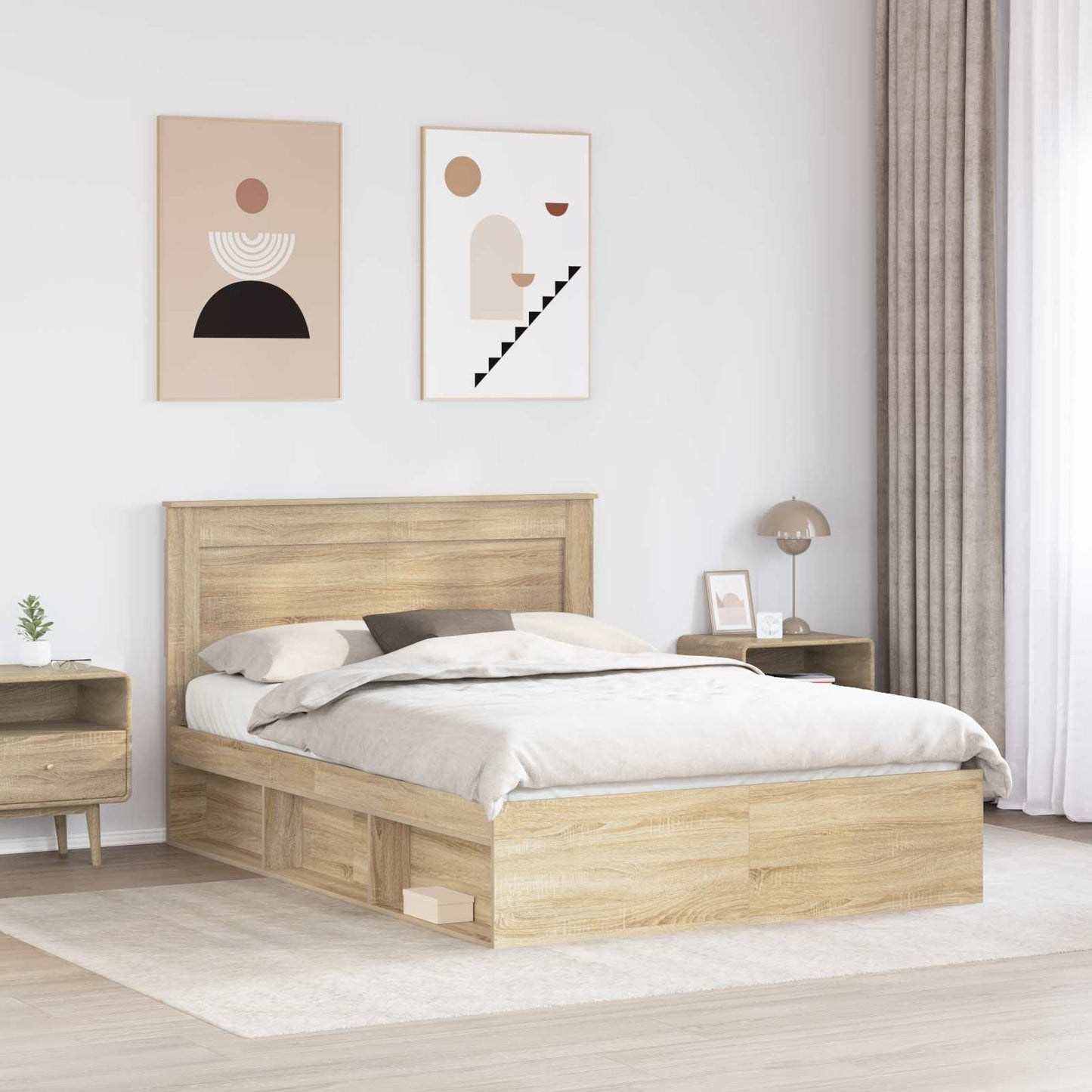 vidaXL Σκελετός Κρεβατιού Σονόμα 160 x 200 cm Στερεά ξυλεία πεύκου