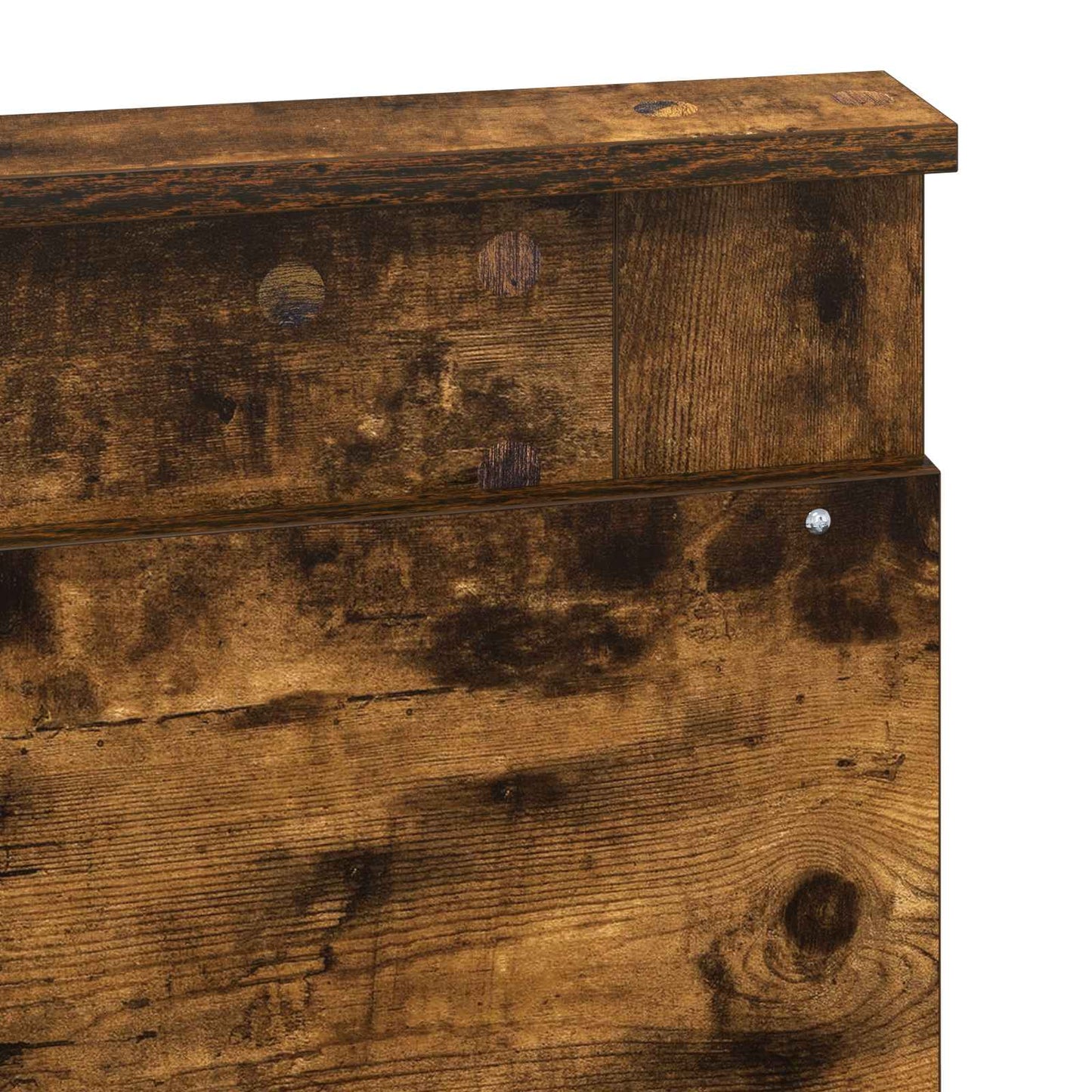 vidaXL Σκελετός Κρεβατιού με κεφαλάρι Καπνιστό Δρύς 160 x 200 cm