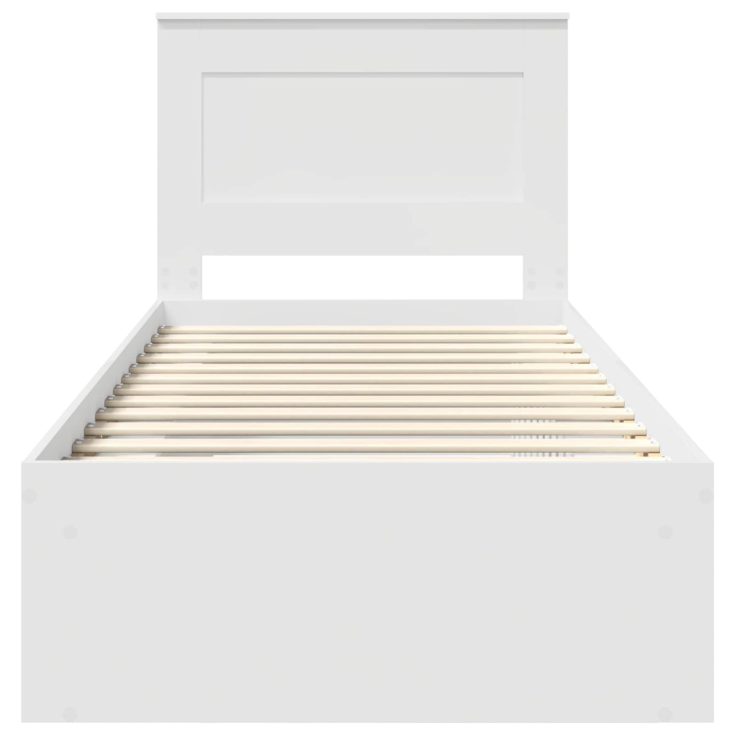 vidaXL Σκελετός Κρεβατιού Λευκό 100 x 200 cm Στερεά ξυλεία πεύκου