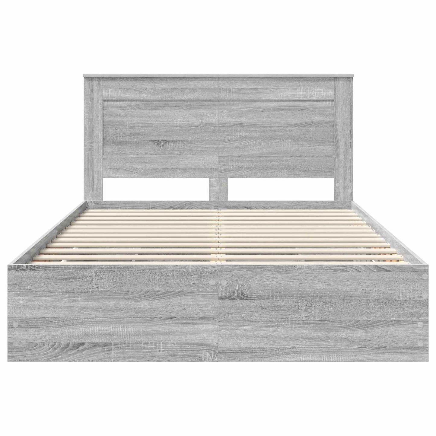 vidaXL Σκελετός Κρεβατιού Γκρίζο Σονομα 140 x 190 cm Μηχανήματος Ξύλο