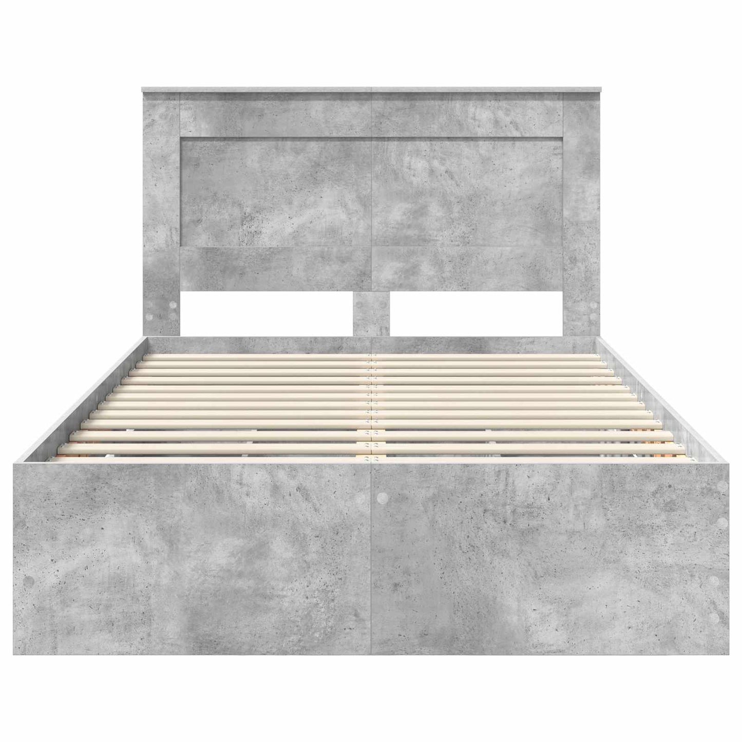 vidaXL Σκελετός Κρεβατιού Σκυρόδεμα Γκρι 120 x 190 cm Μηχανήματος Ξύλο