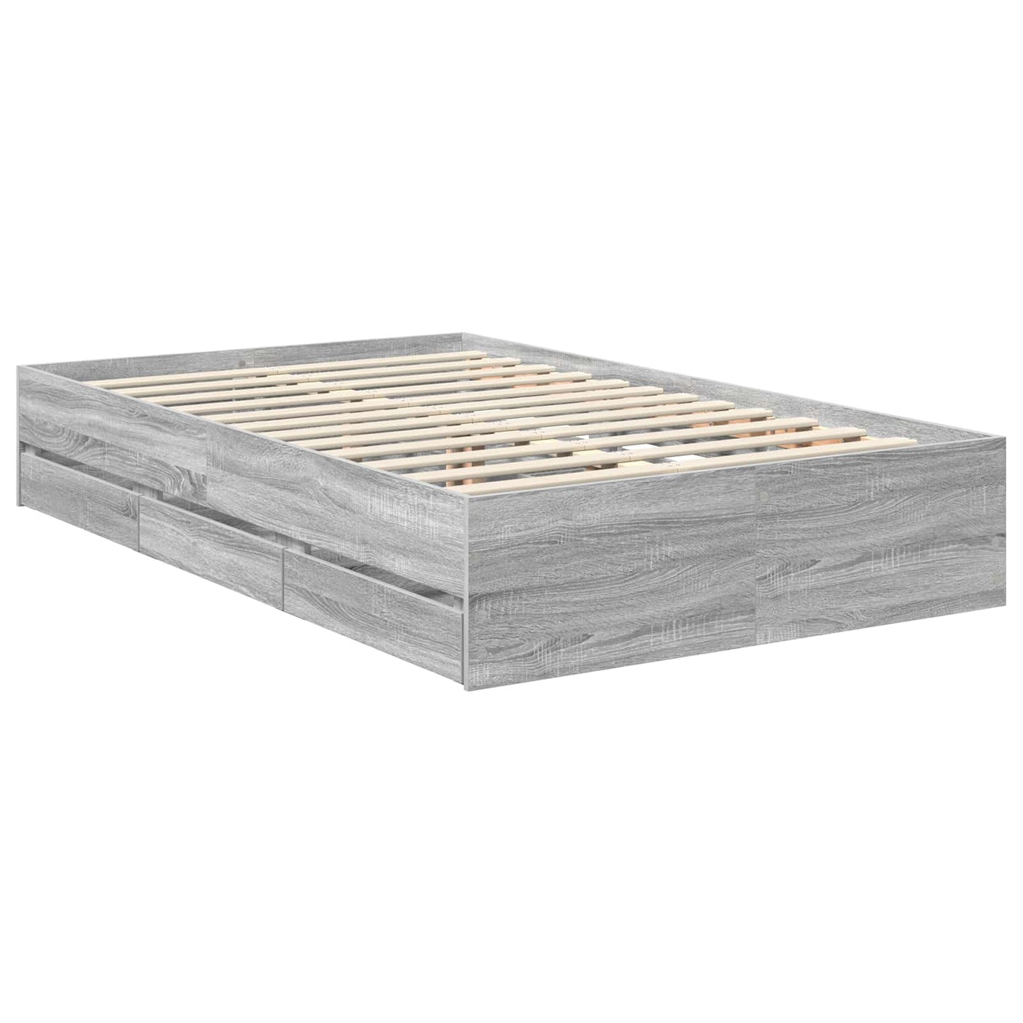 vidaXL Σκελετός Κρεβατιού Γκρίζο Σονομα 120 x 200 cm Μηχανήματος Ξύλο