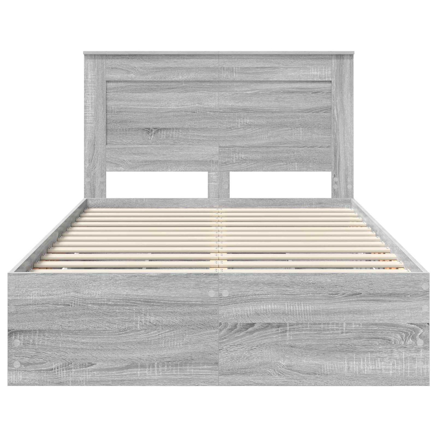 vidaXL Σκελετός Κρεβατιού Γκρίζο Σονομα 120 x 200 cm Μηχανήματος Ξύλο