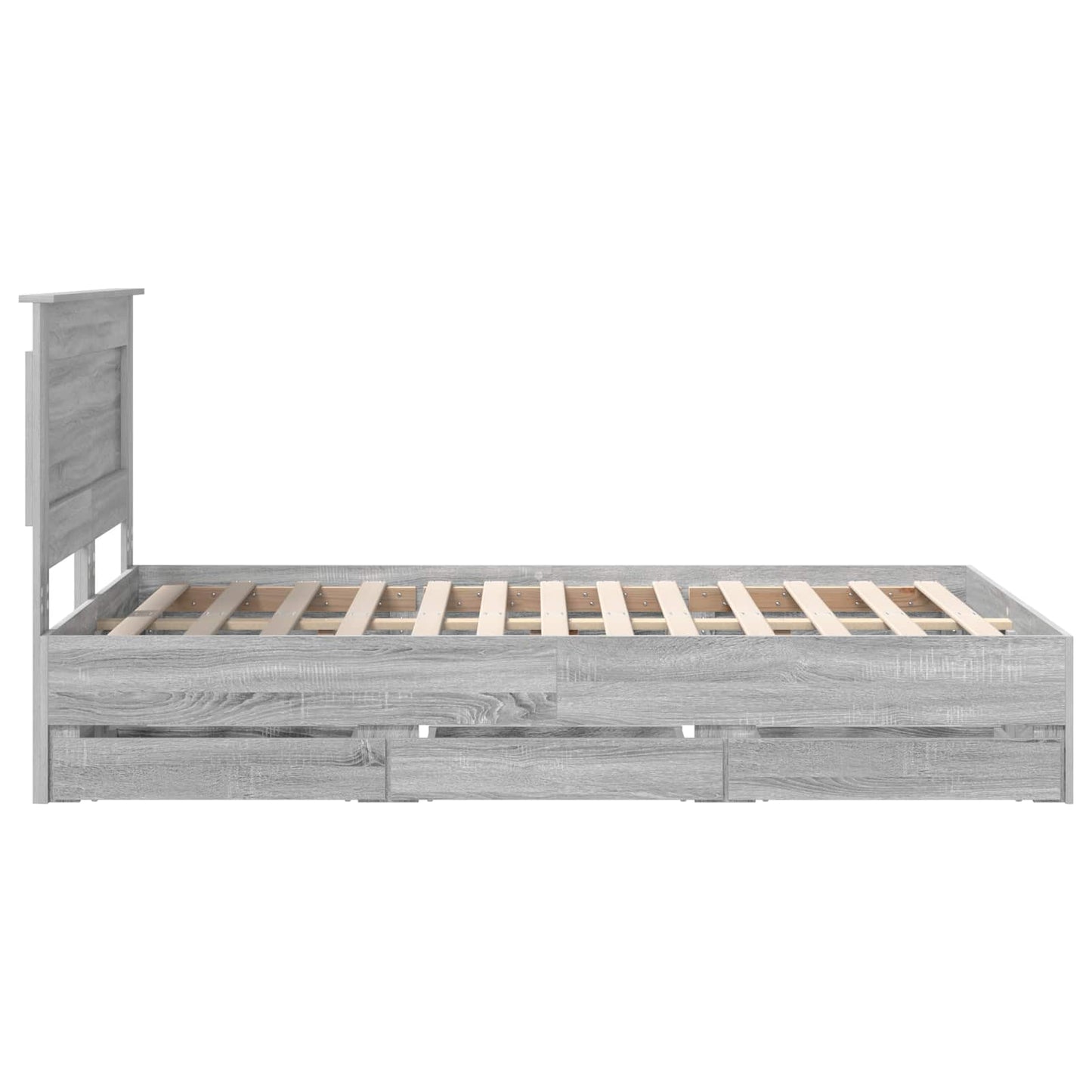 vidaXL Σκελετός Κρεβατιού Γκρίζο Σονομα 120 x 200 cm Μηχανήματος Ξύλο