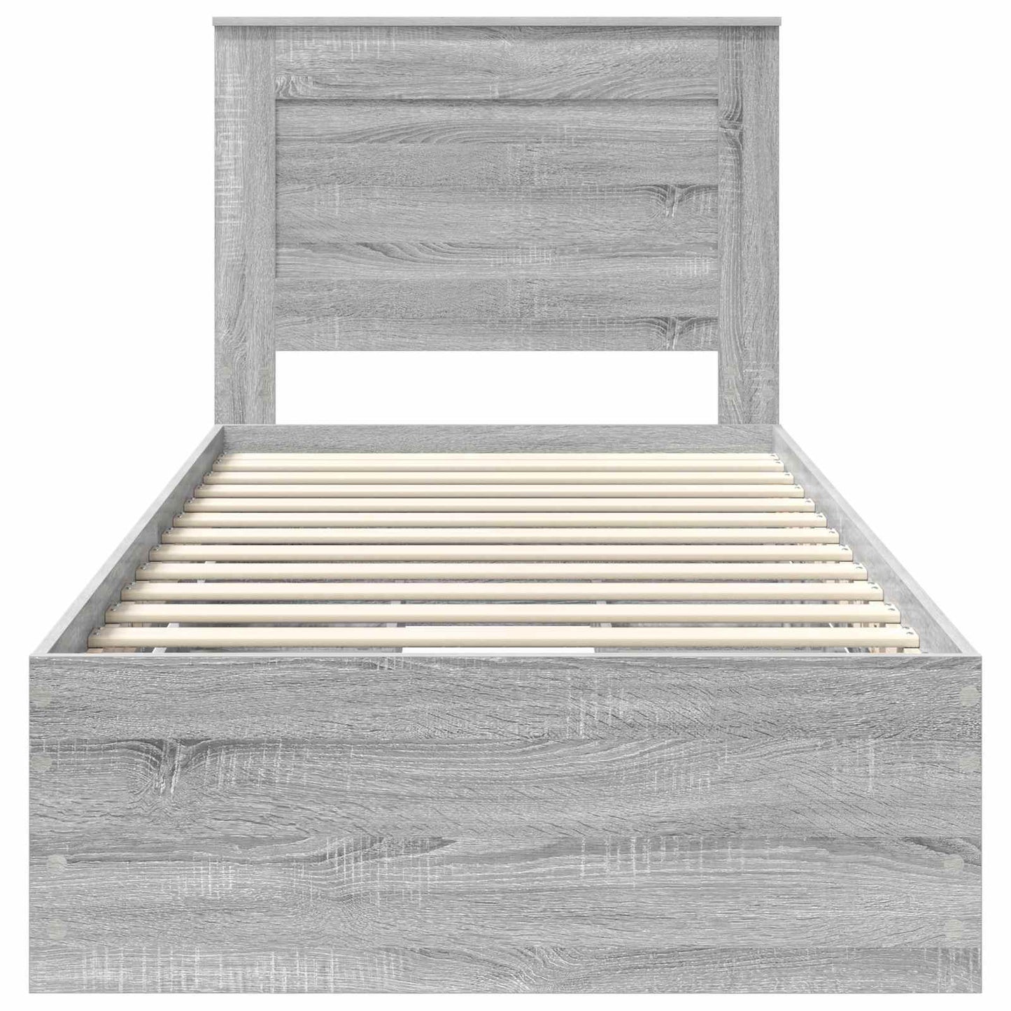 vidaXL Σκελετός Κρεβατιού Γκρίζο Σονομα 100 x 200 cm Μηχανήματος Ξύλο