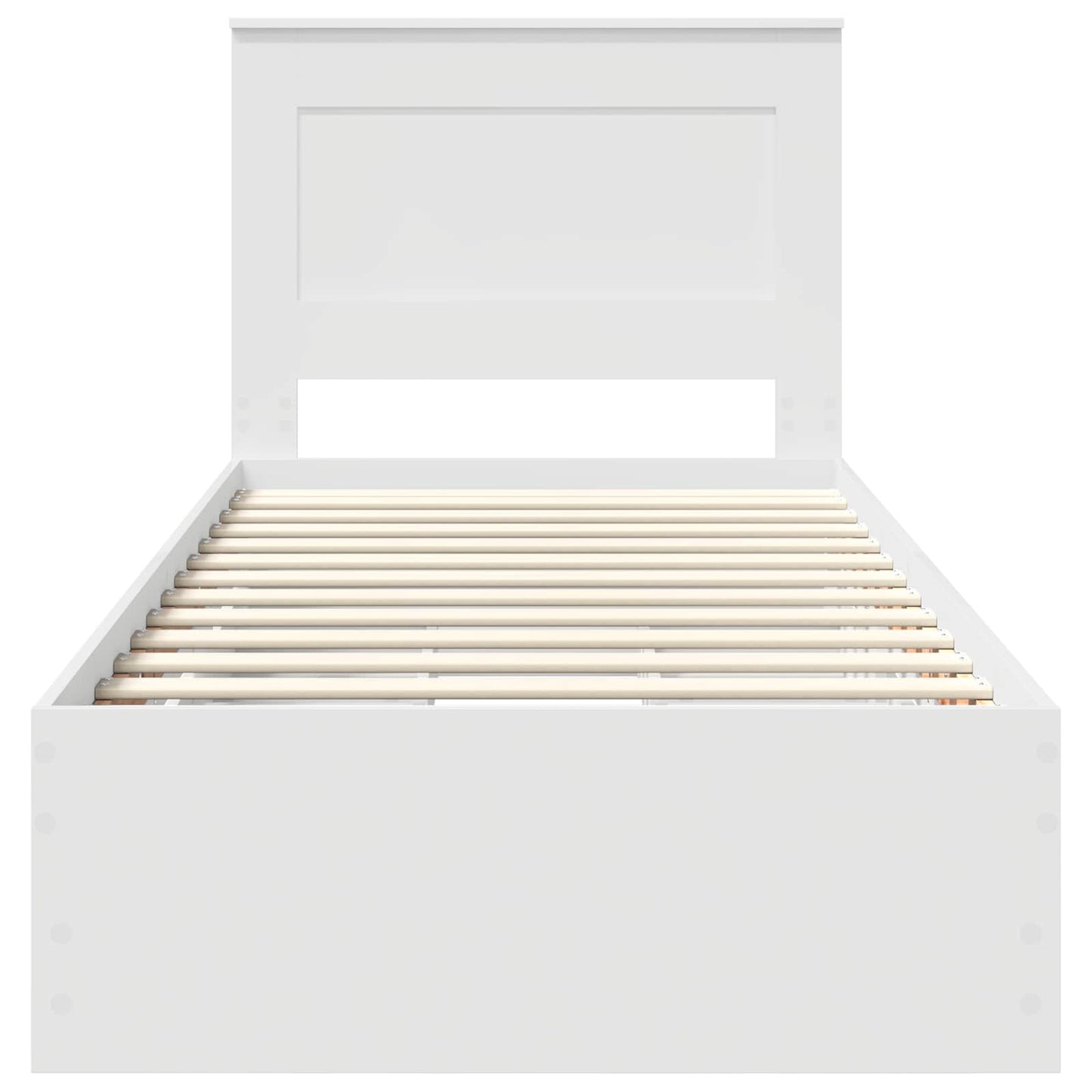 vidaXL Σκελετός Κρεβατιού Λευκό 75 x 190 cm Μηχανήματος Ξύλο