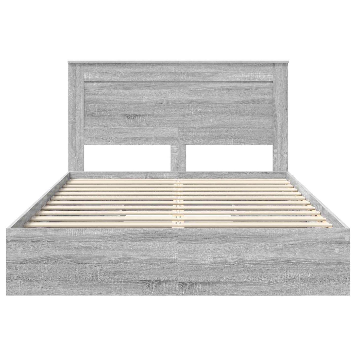 vidaXL Κρεβάτι Αποθήκης Γκρίζο Σονομα 140 x 200 cm Επεξεργασμένο ξύλο