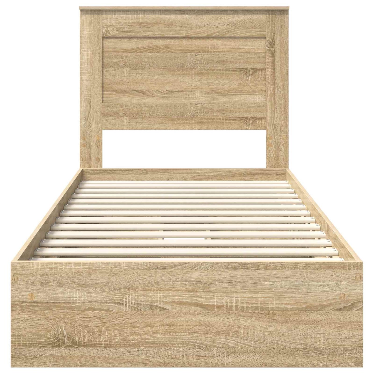 vidaXL Κρεβάτι Αποθήκης Δρύς Sonoma 100 x 200 cm Επεξεργασμένο ξύλο