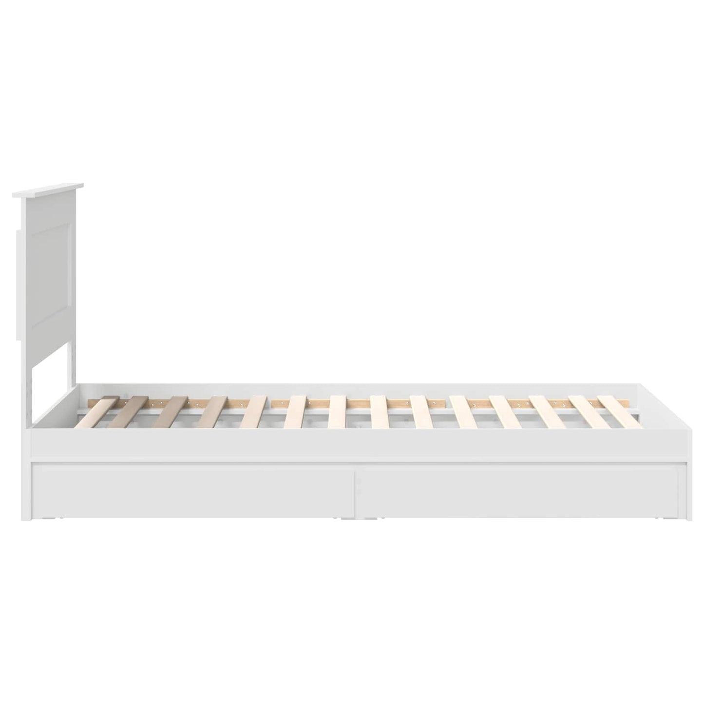 vidaXL Κρεβάτι Αποθήκης Λευκό 75 x 190 cm Επεξεργασμένο ξύλο