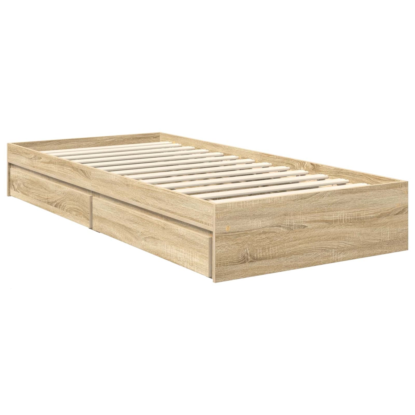 vidaXL Κρεβάτι Αποθήκης Δρύς Sonoma 75 x 190 cm Επεξεργασμένο ξύλο