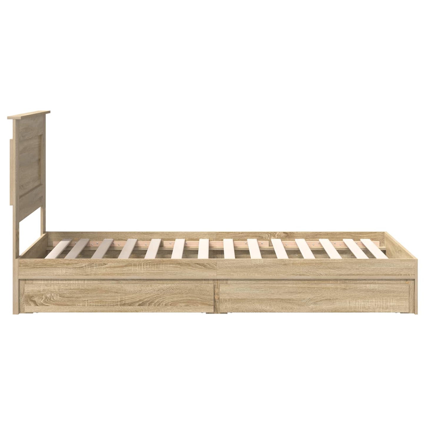 vidaXL Κρεβάτι Αποθήκης Δρύς Sonoma 75 x 190 cm Επεξεργασμένο ξύλο