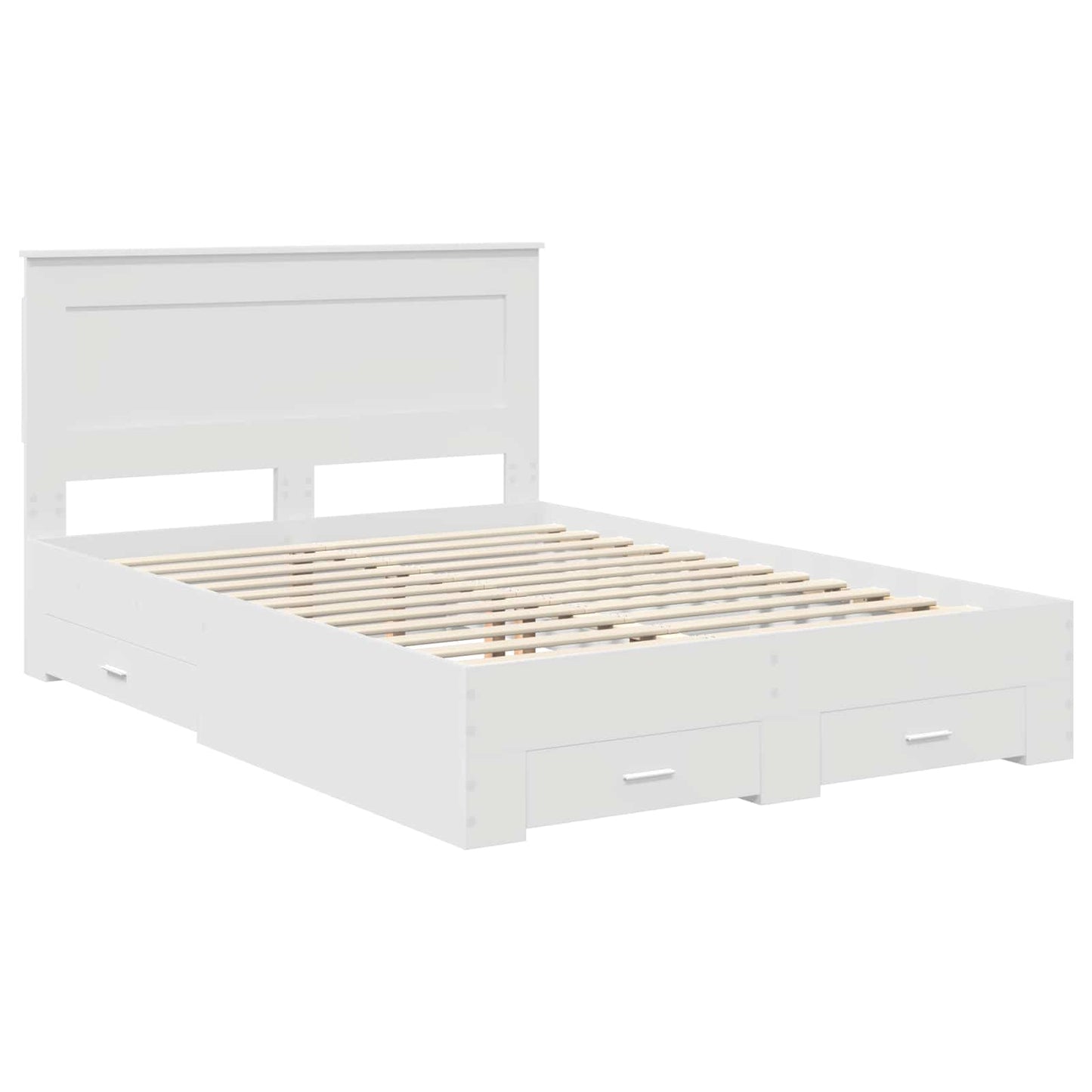 vidaXL Σκελετός Κρεβατιού Λευκό 160 x 200 cm Επεξεργασμένο Ξύλο
