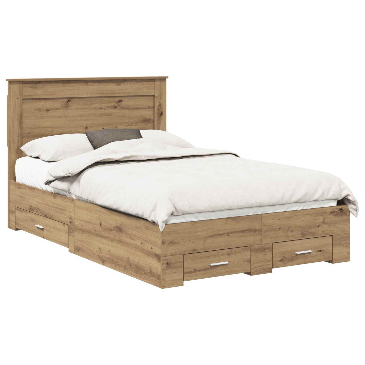 vidaXL Σκελετός Κρεβατιού Artisan Oak 120 x 190 cm Επεξεργασμένο ξύλο